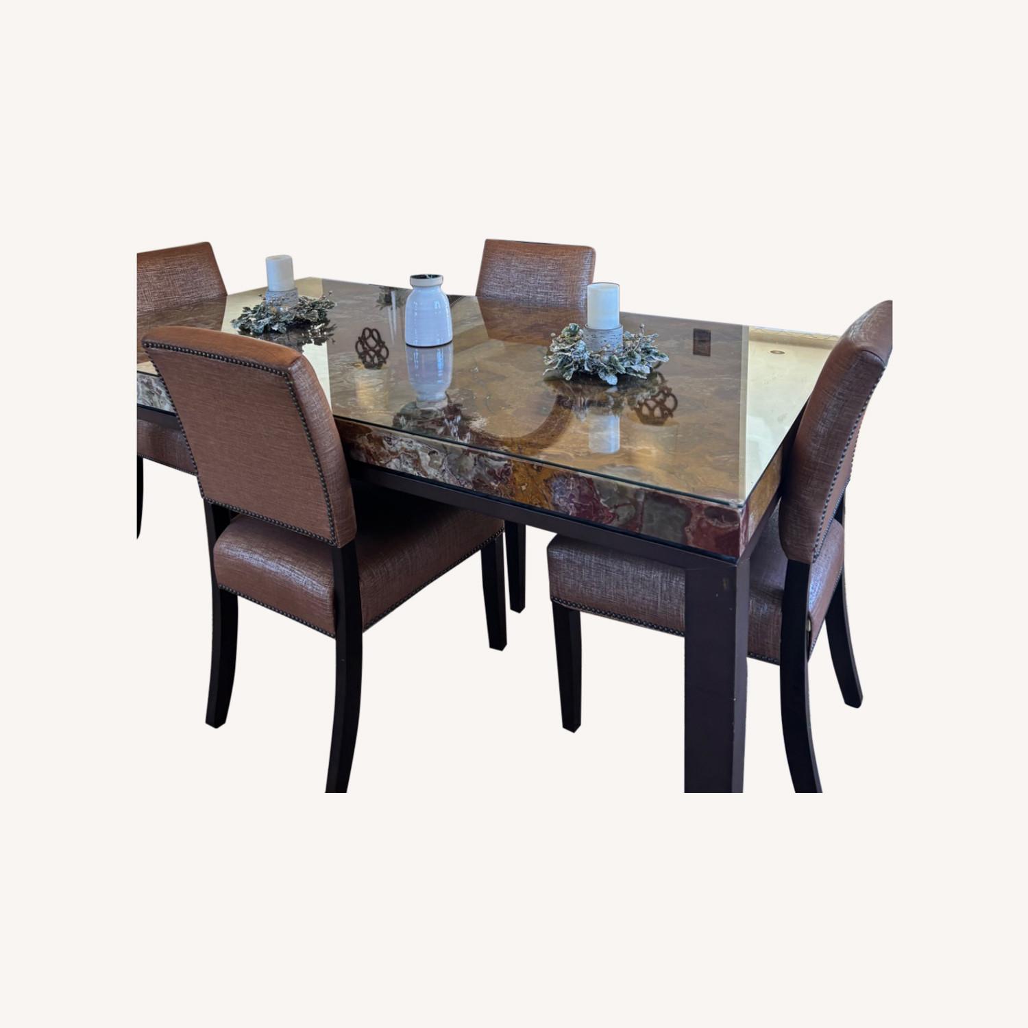 Red Onyx Dining Table Set - image-0