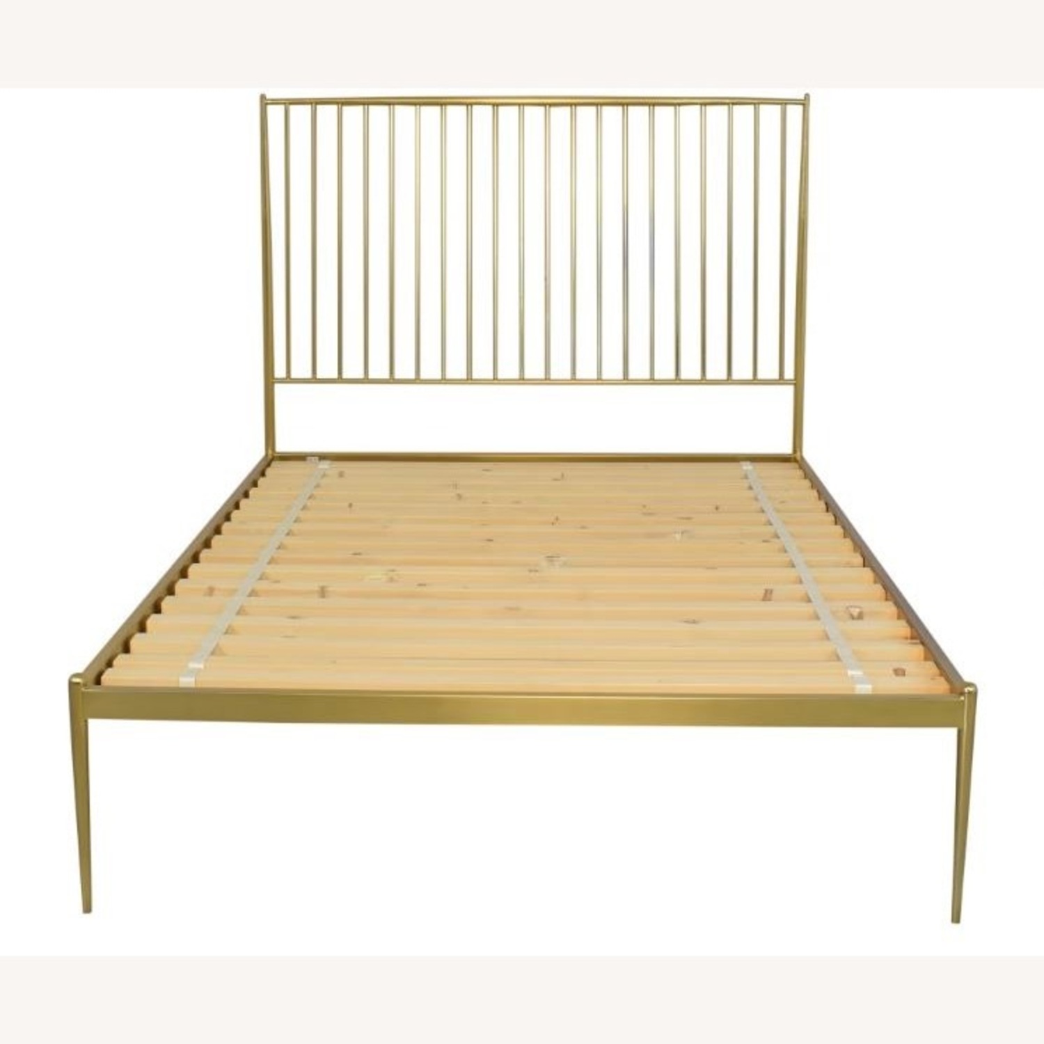 West Elm Stella Brass Queen Bed - image-3