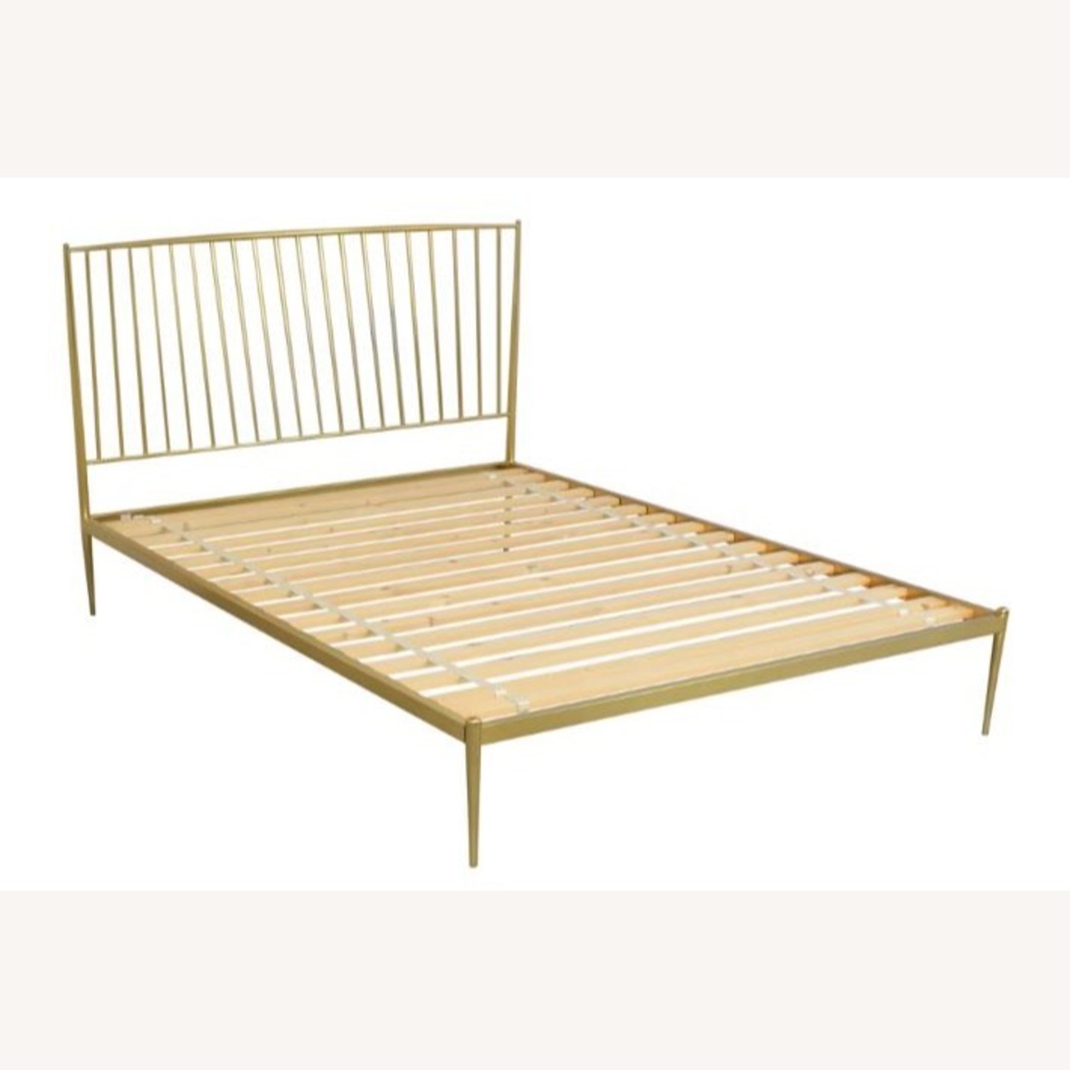 West Elm Stella Brass Queen Bed - image-2