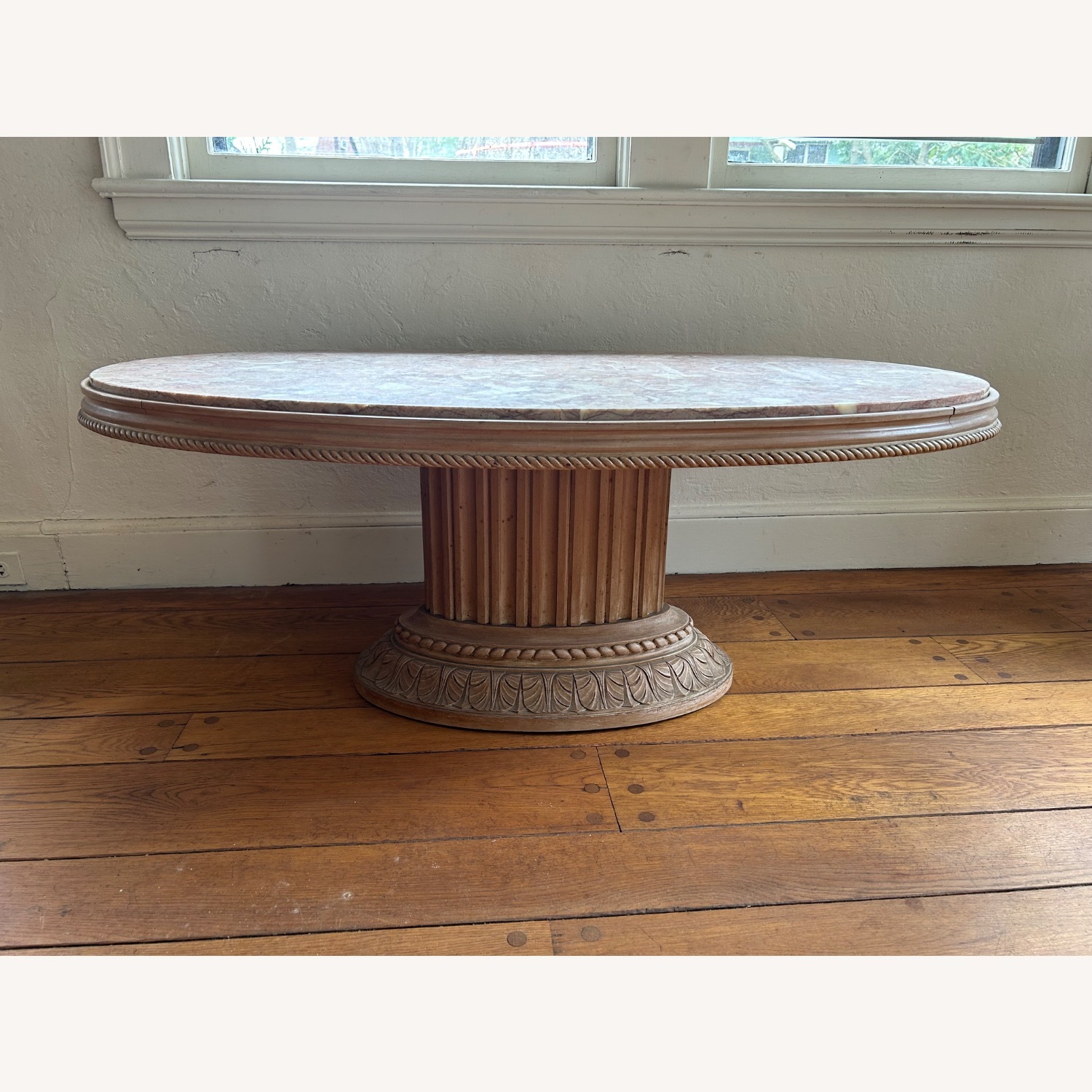 Marble Wood Coffee Table - image-2