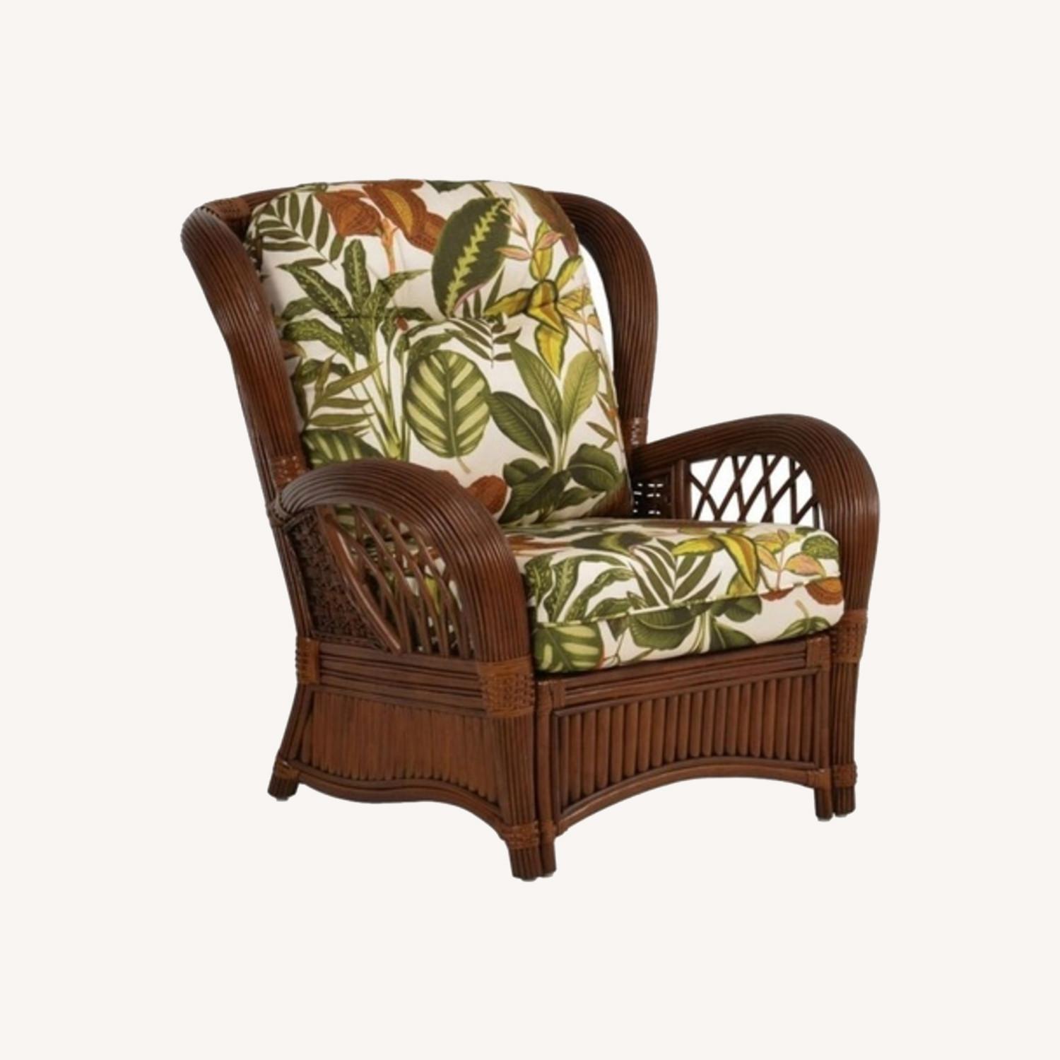 Aruba Rattan High Back Chair with Ottoman - image-0