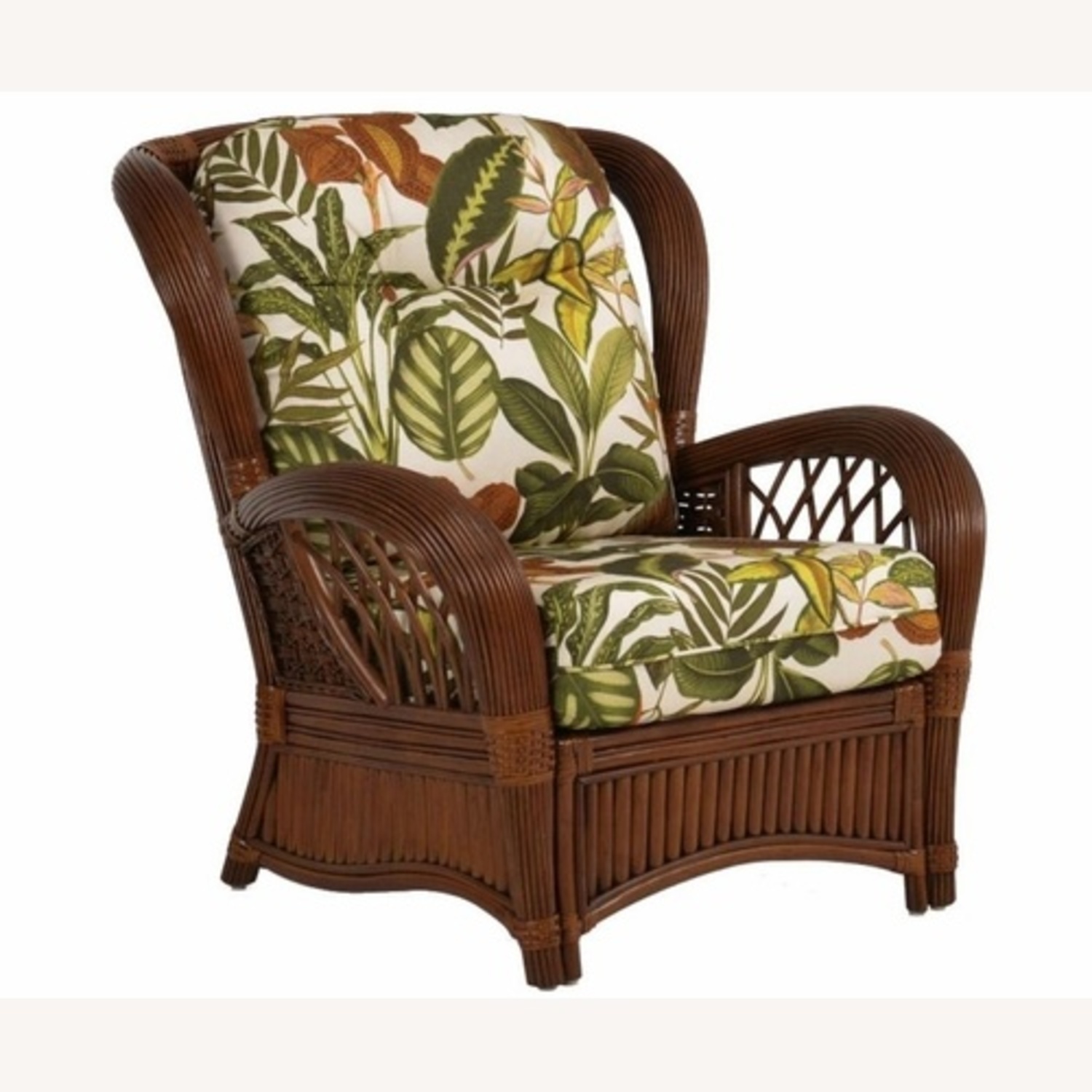 Aruba Rattan High Back Chair with Ottoman - image-8