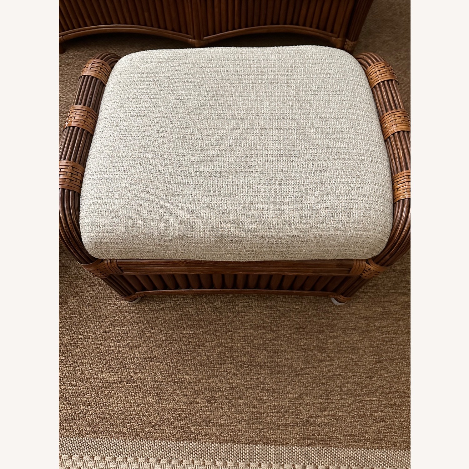 Aruba Rattan High Back Chair with Ottoman - image-2