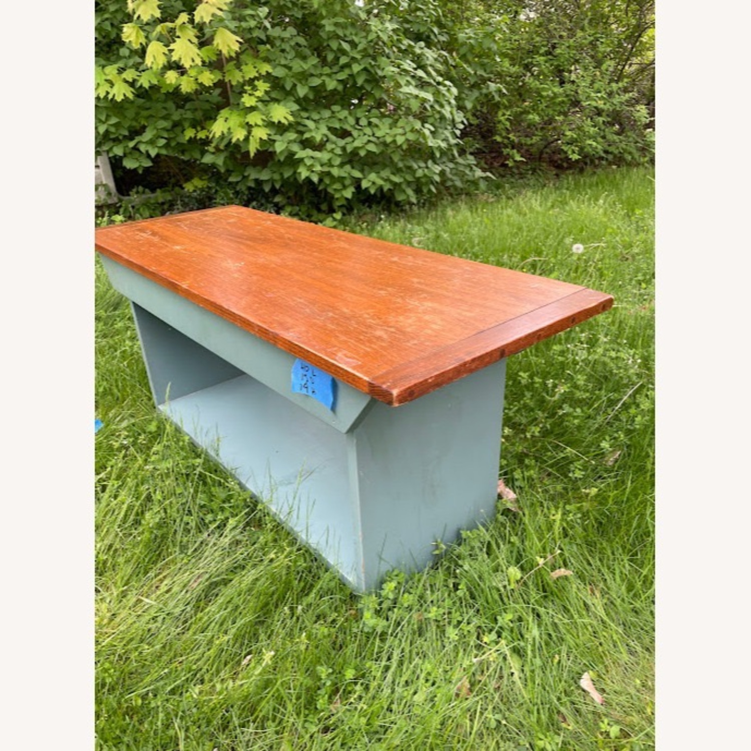 Bright Vintage Wooden Bench - image-2