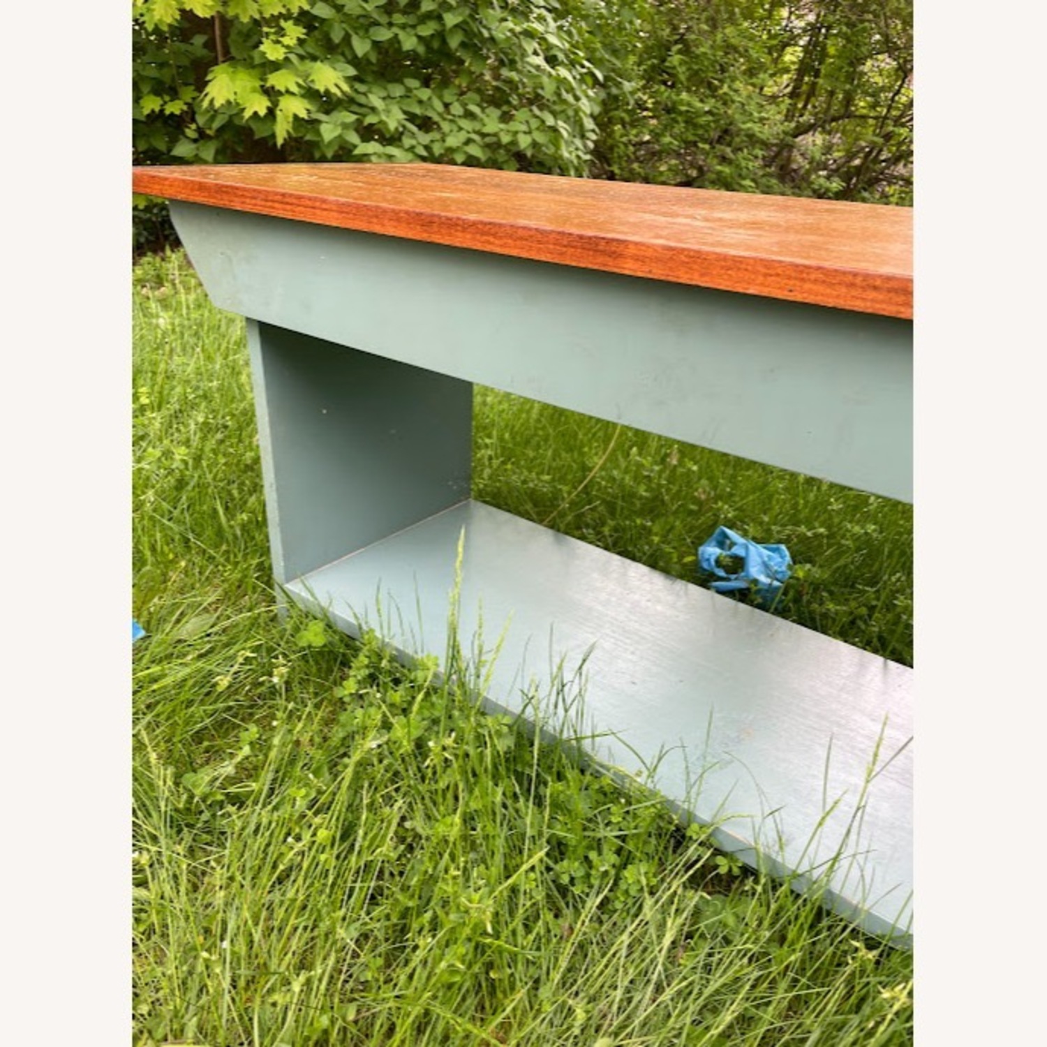 Bright Vintage Wooden Bench - image-3