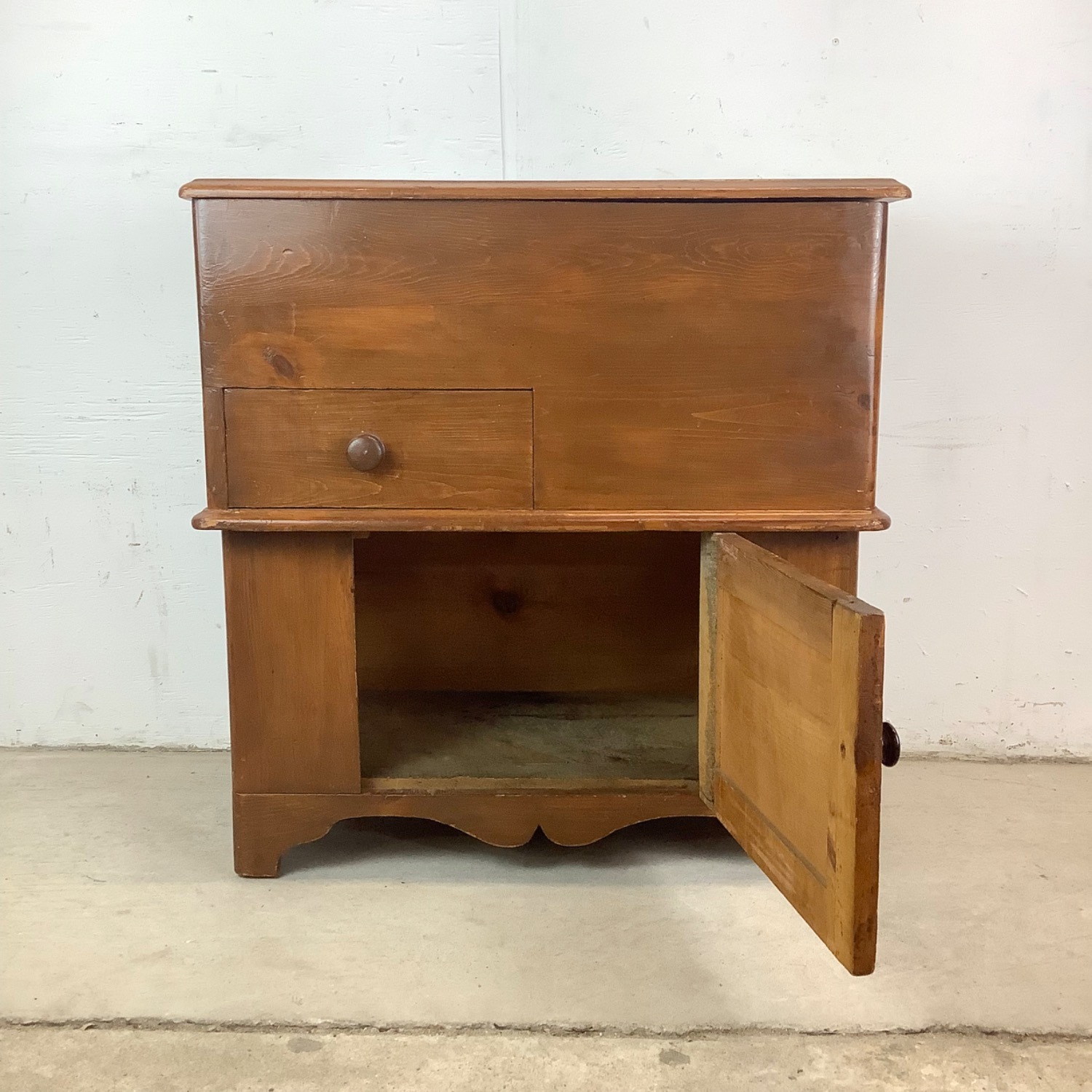 19th C. Colonial Dry Sink Cabinet - image-2