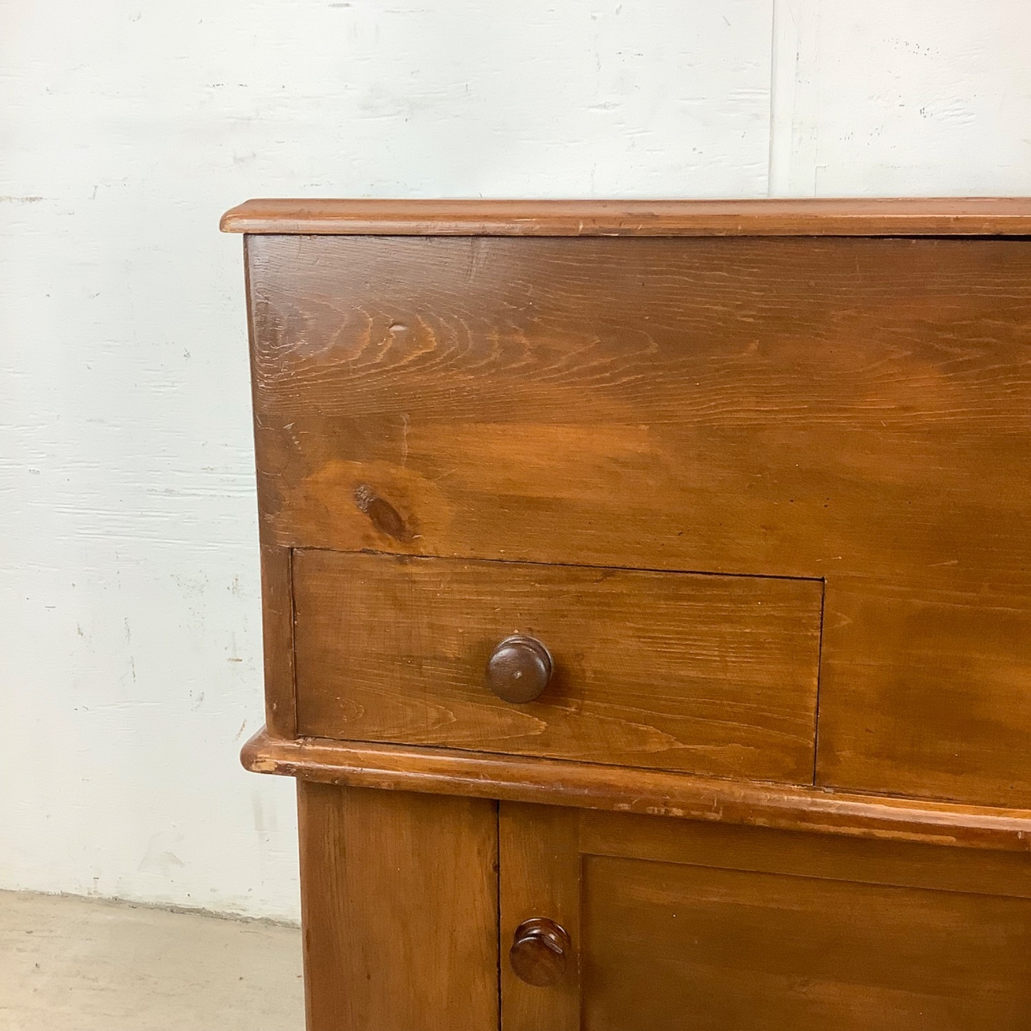 19th C. Colonial Dry Sink Cabinet - image-7