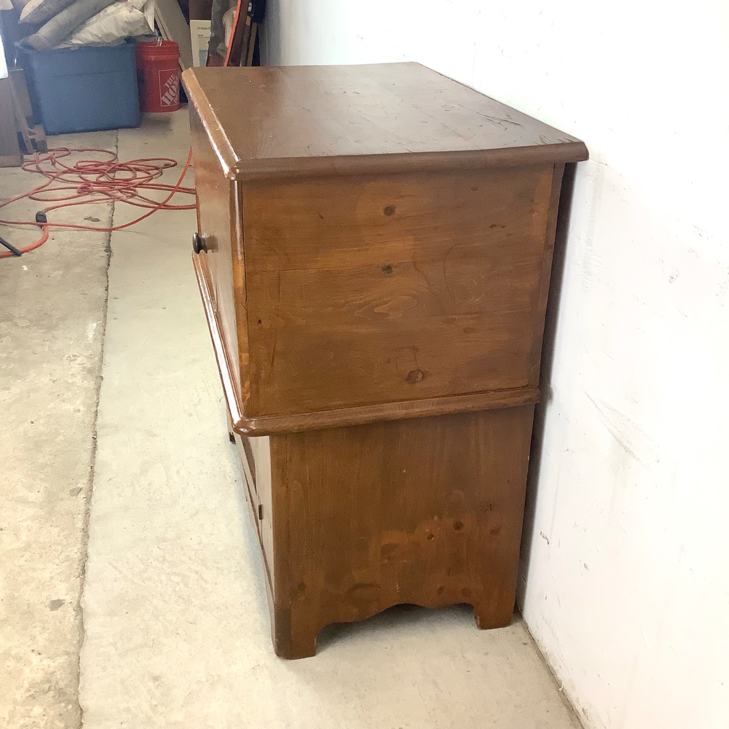 19th C. Colonial Dry Sink Cabinet - image-4