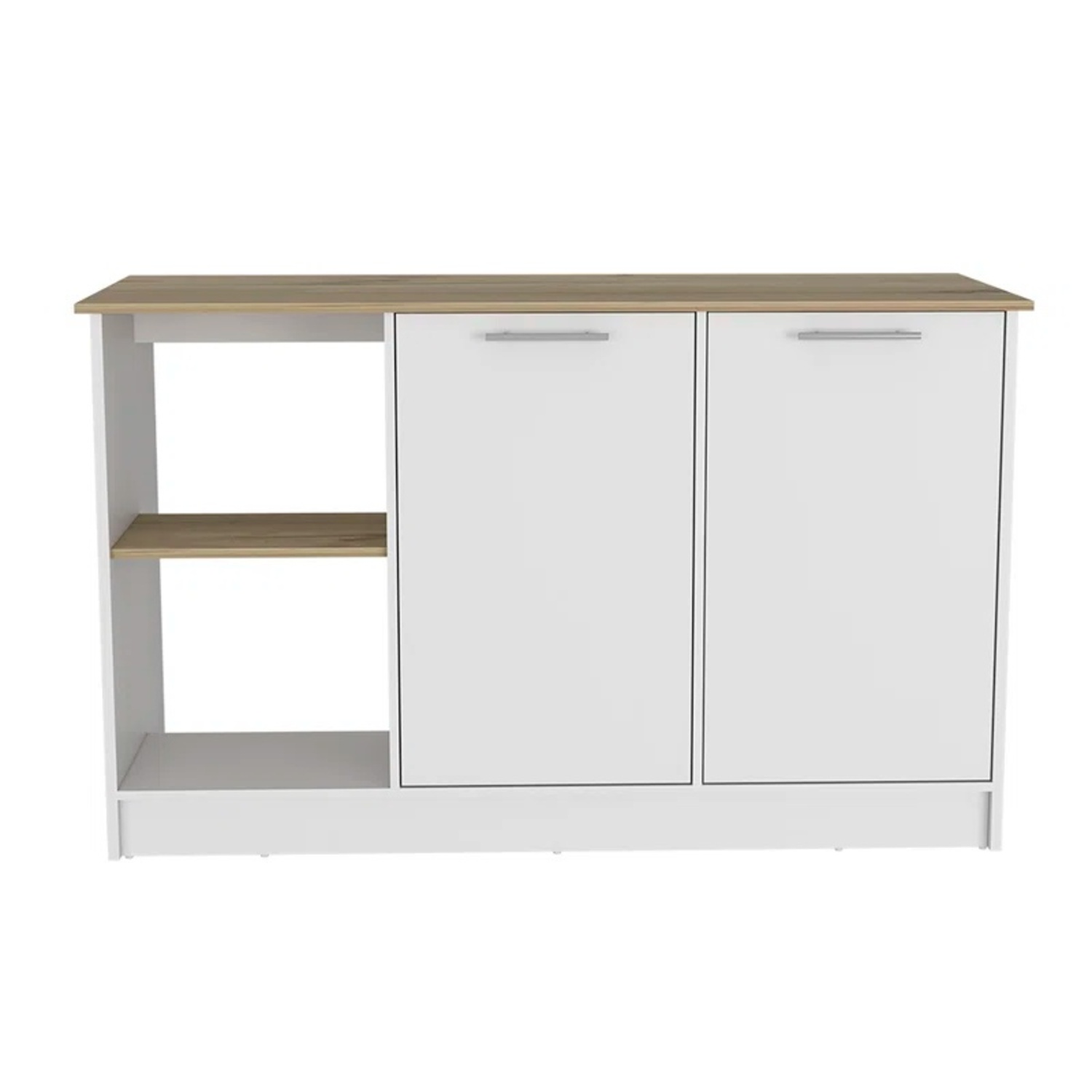 Wayfair Ginger White and Beige Kitchen Island - image-5