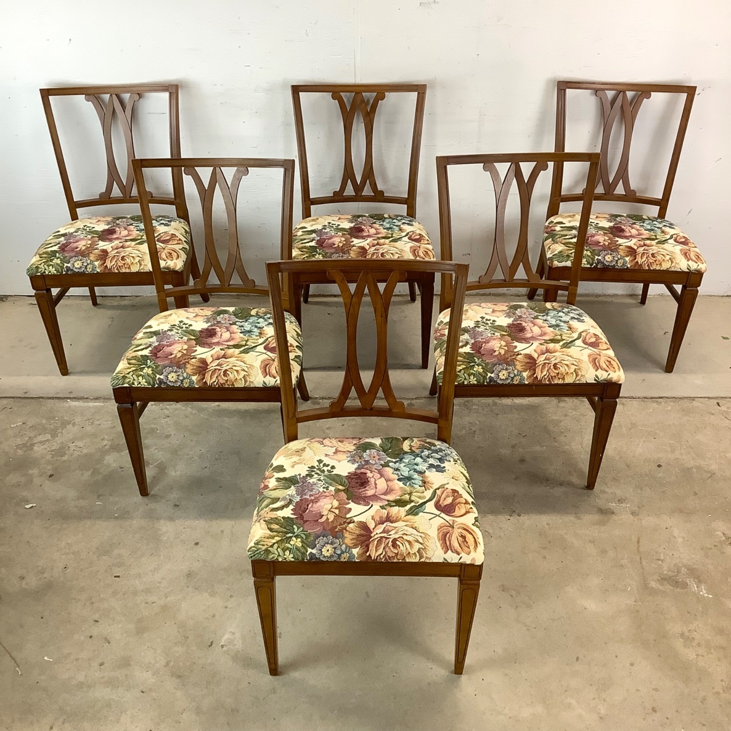 Vintage Neoclassical Dining Chairs- Set of Six - image-0