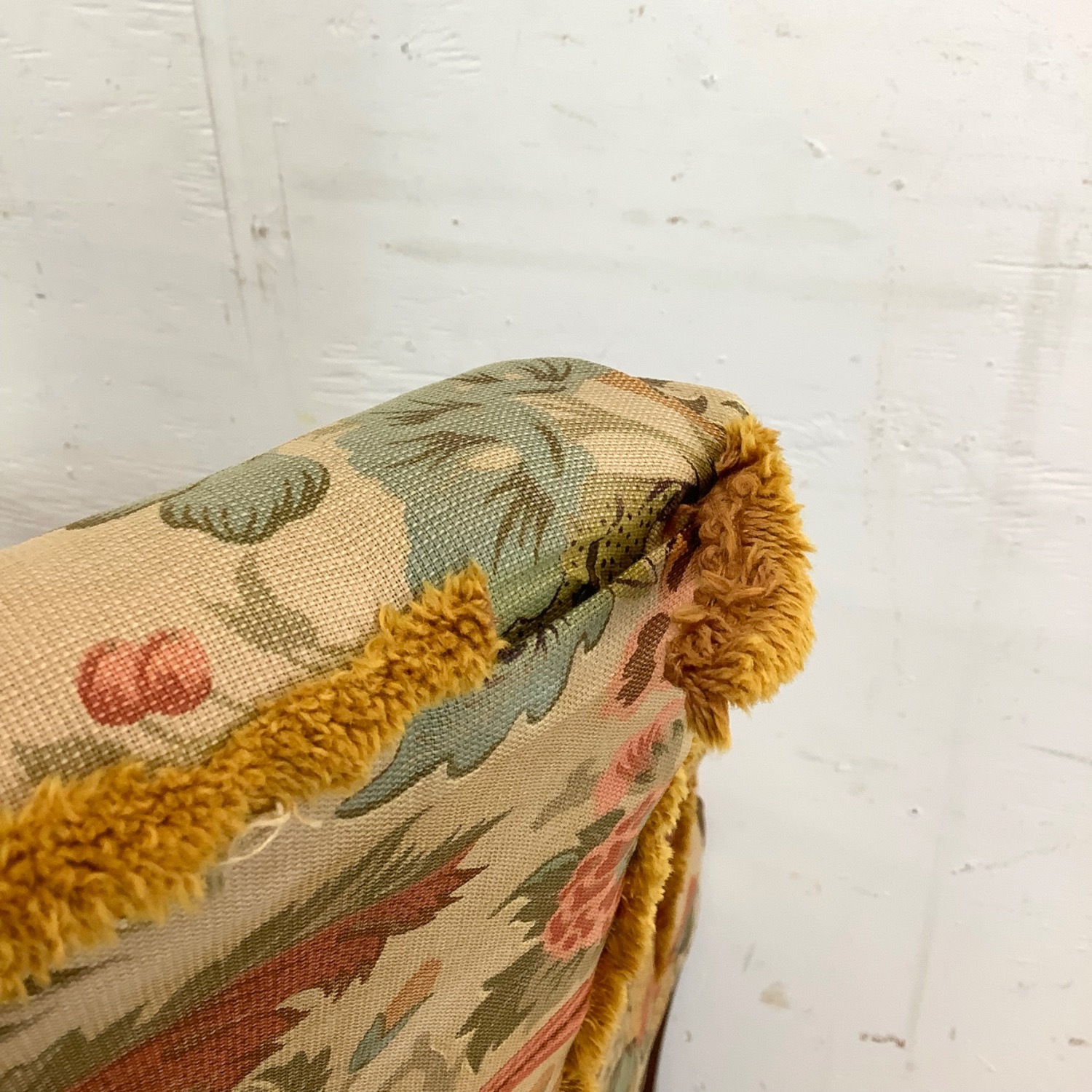 Vintage Floral Print Channel Back Armchair - image-7