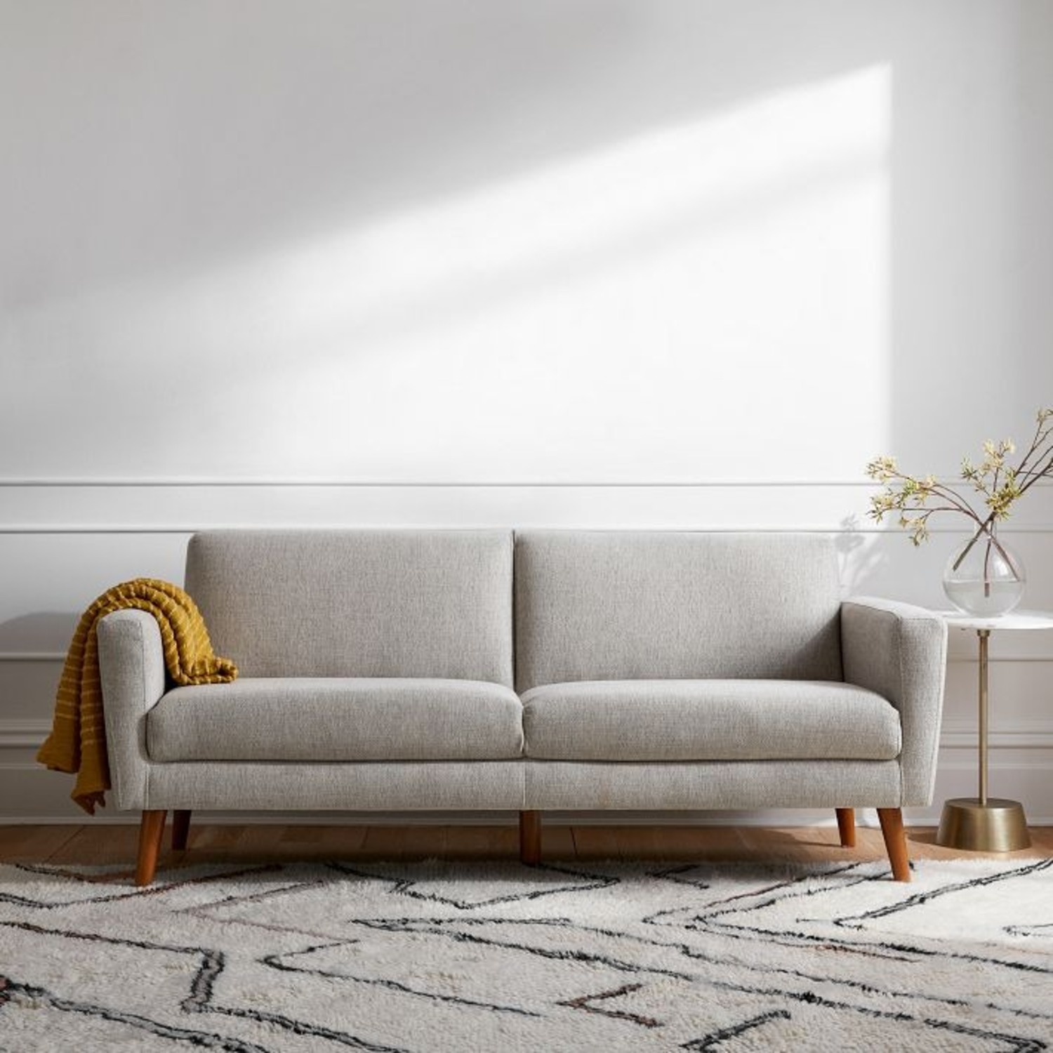 West Elm Oliver Sofa (Twill/Dove) - image-1