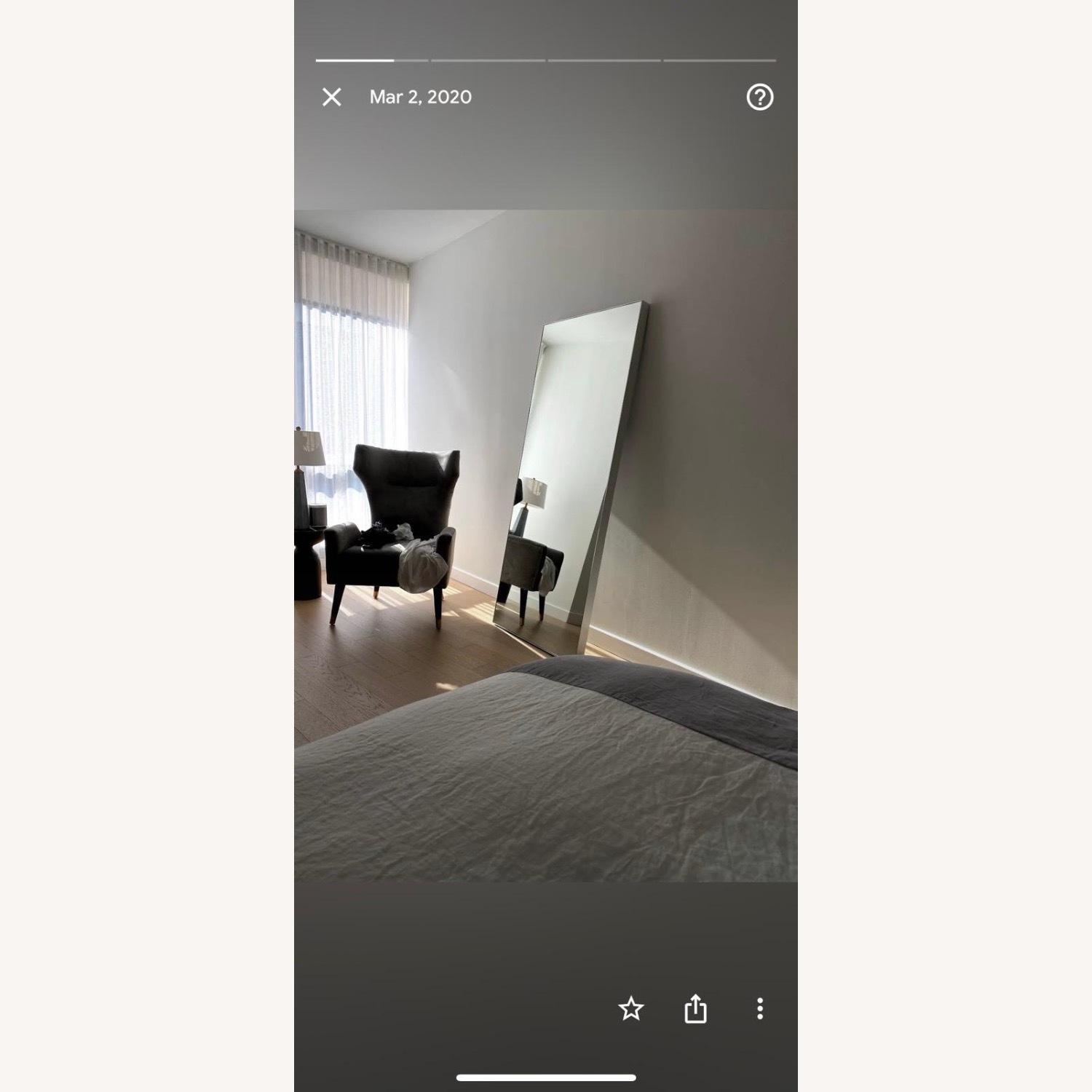 Logan Grey Velvet Winged Chair - image-4