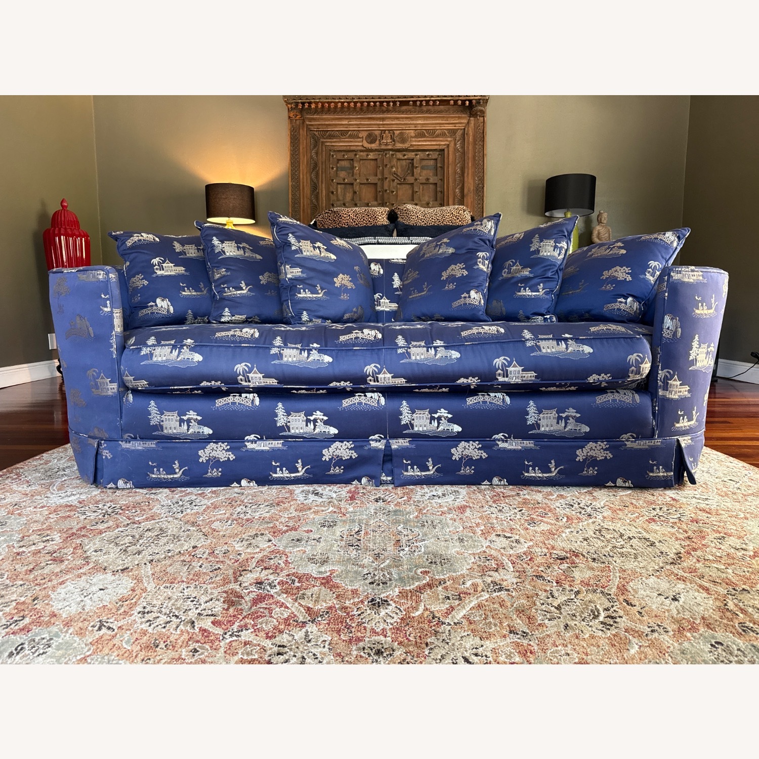 Vintage Silk Loveseat - image-6