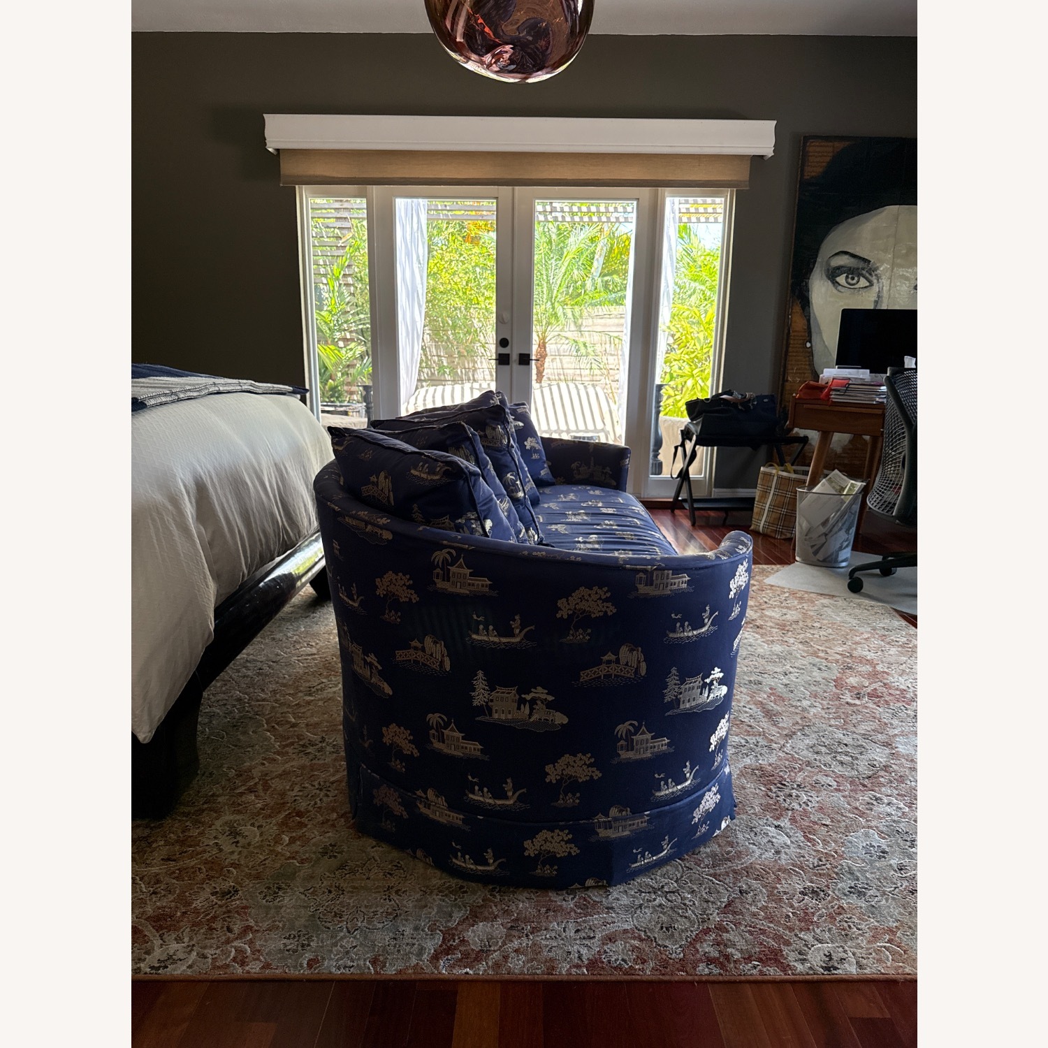 Vintage Silk Loveseat - image-3