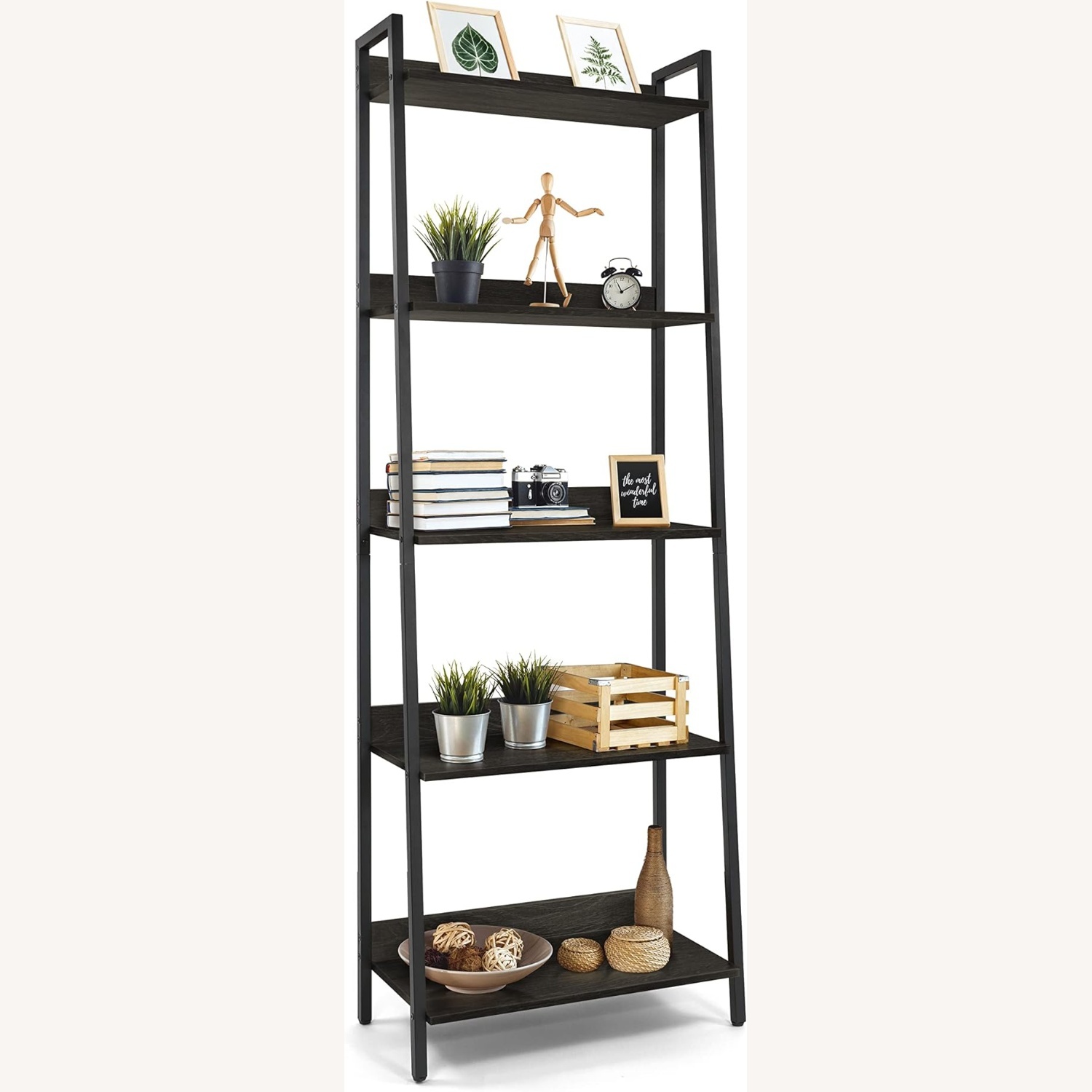 Amazon Caphaus 5 Tier Ladder Bookshelf - image-10