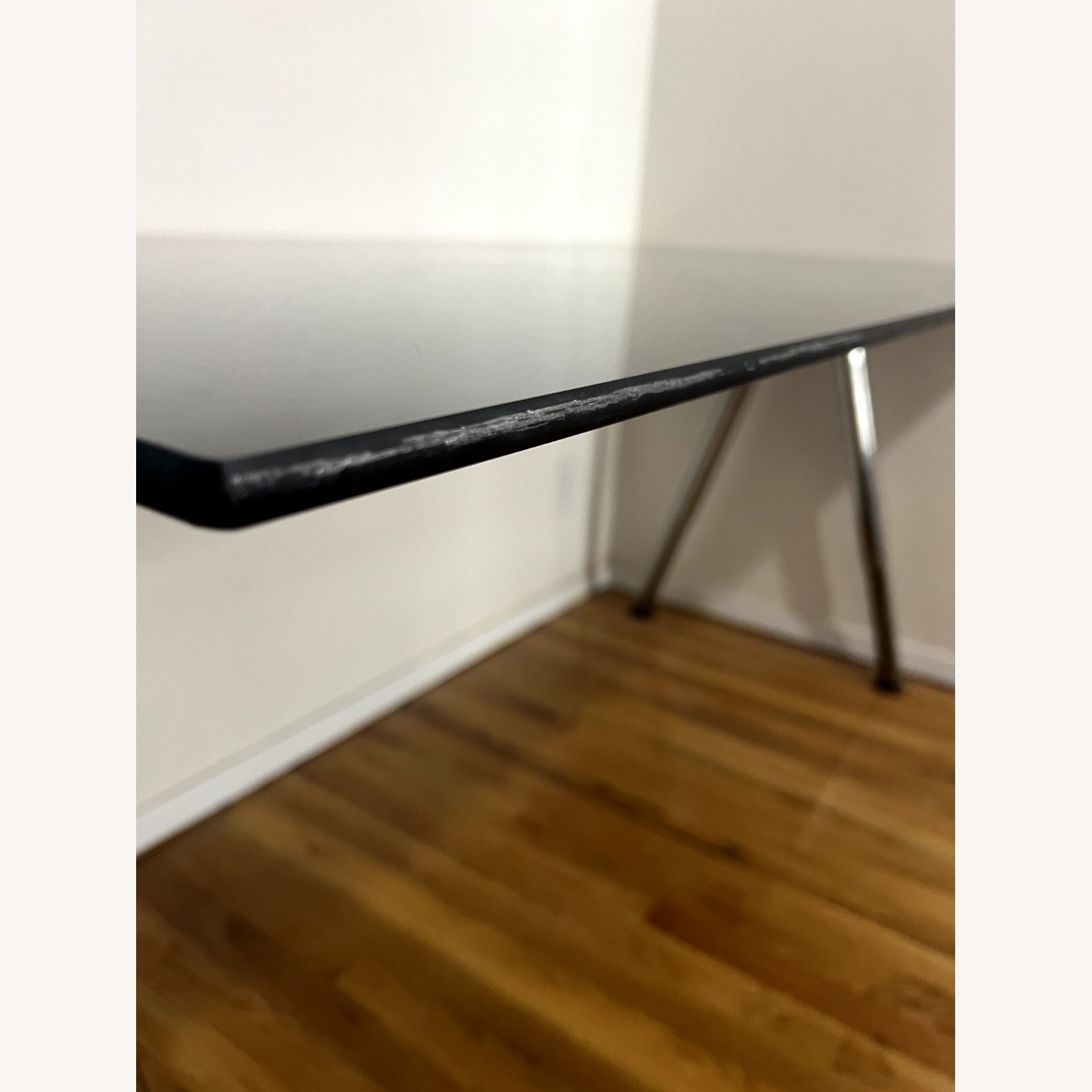 IKEA Galant Black Glass Desk - image-4