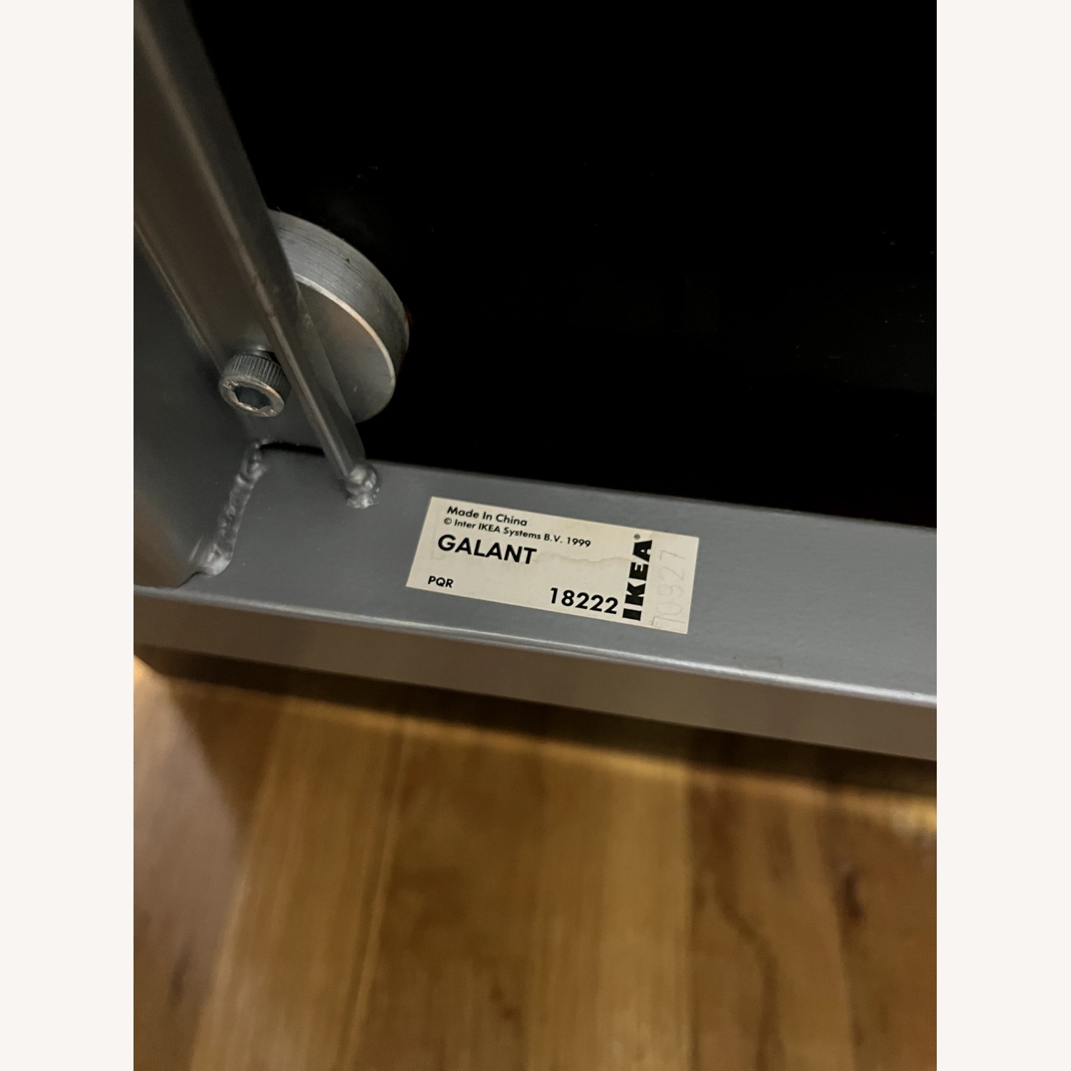 IKEA Galant Black Glass Desk - image-6