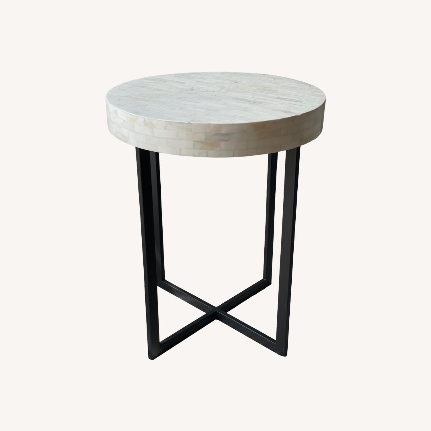 West Elm Bone Inlay Side Table - image-0