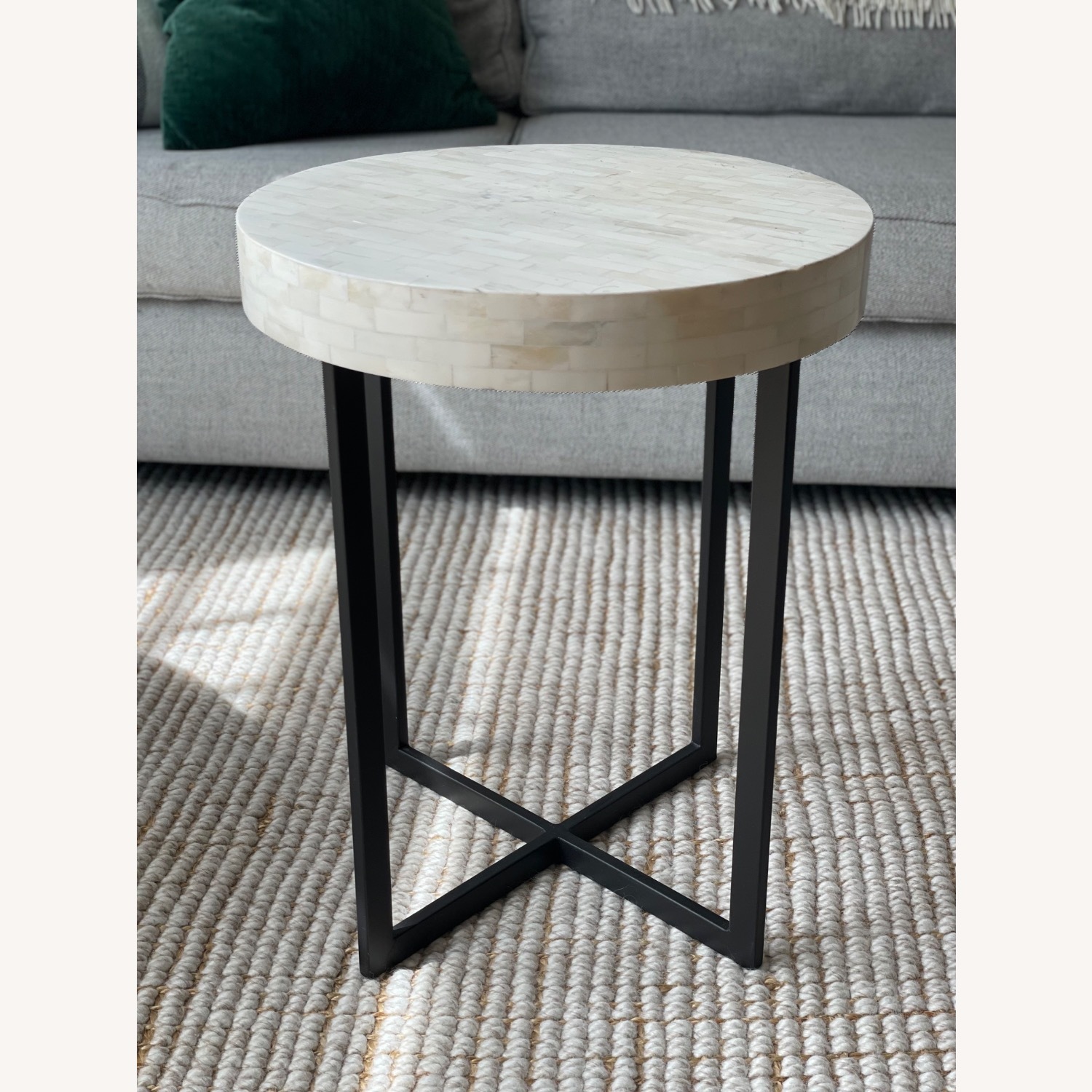 West Elm Bone Inlay Side Table - image-1