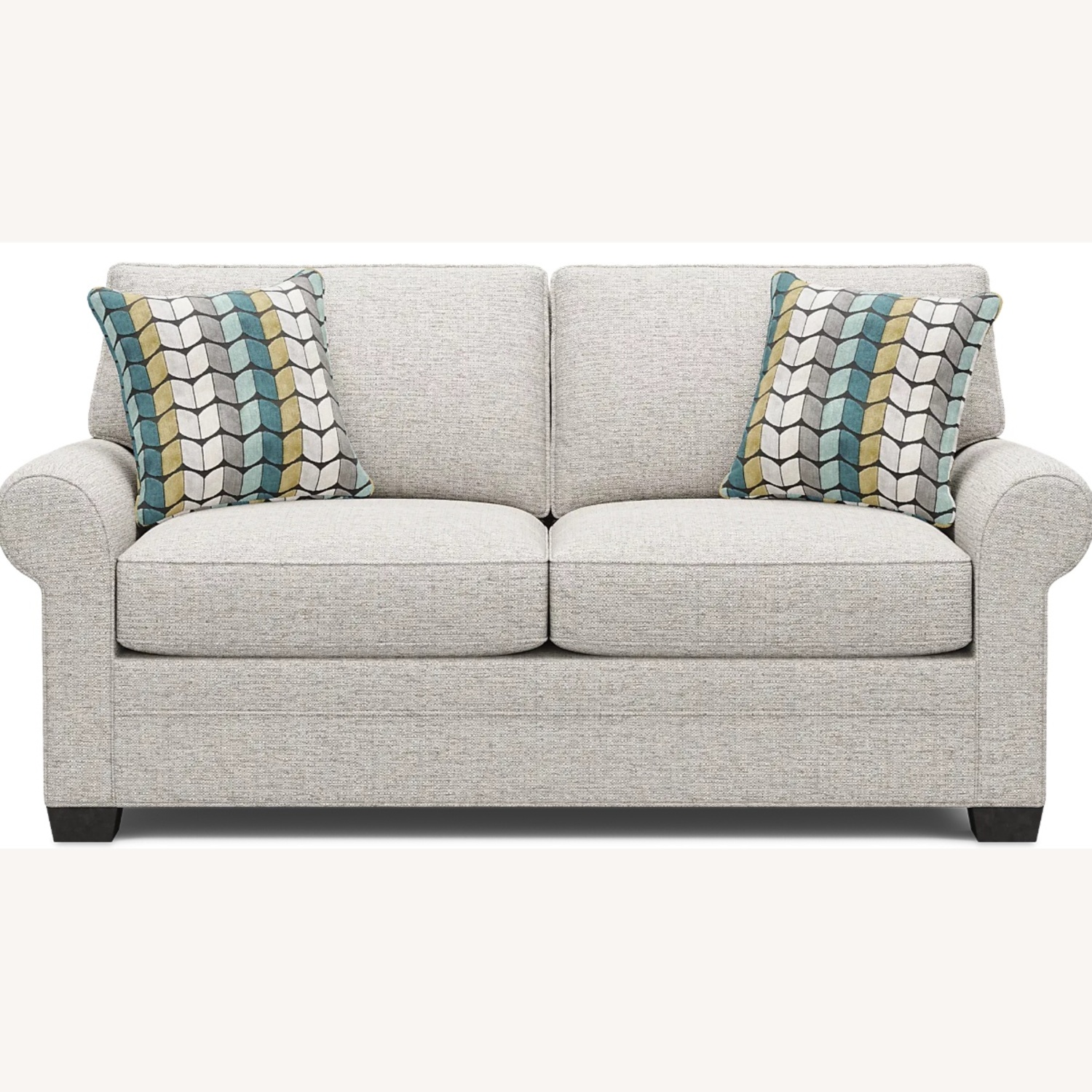 Rooms To Go Light Green/Gray Loveseat sleeper sofa - image-6