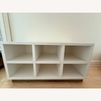 CB2 White Lacquer Wood Credenza