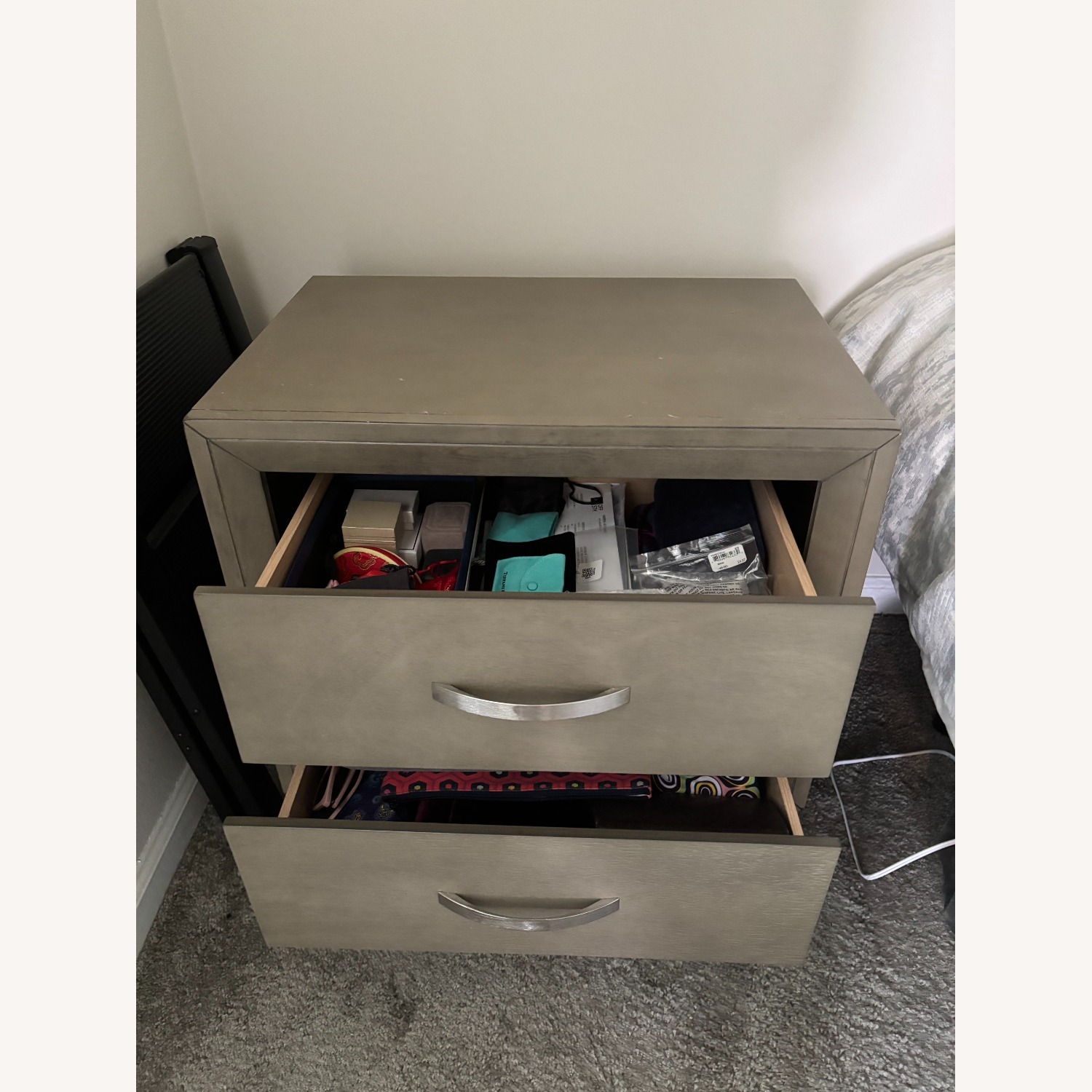 Wayfair Tremont Gray 2 Drawer Nightstand - image-9