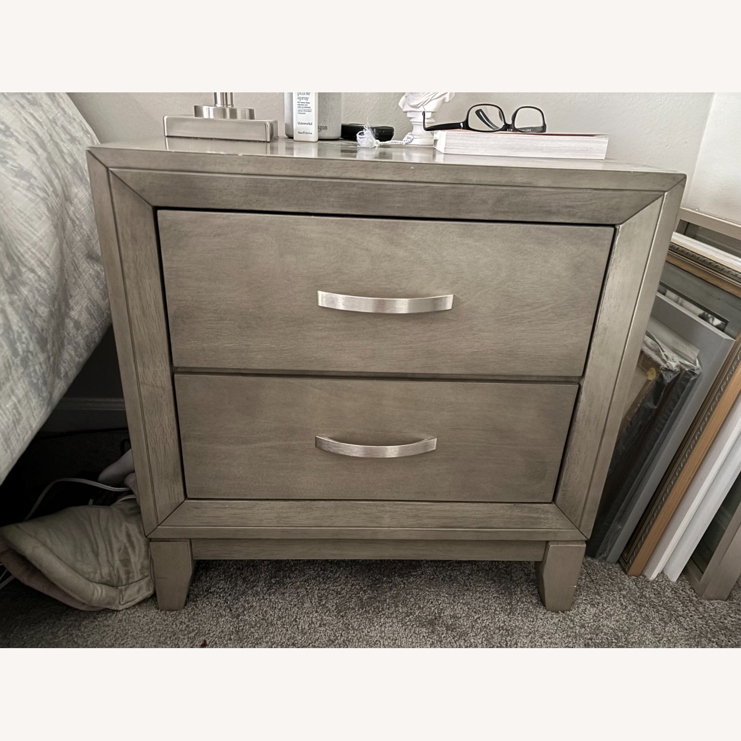 Wayfair Tremont Gray 2 Drawer Nightstand - image-1