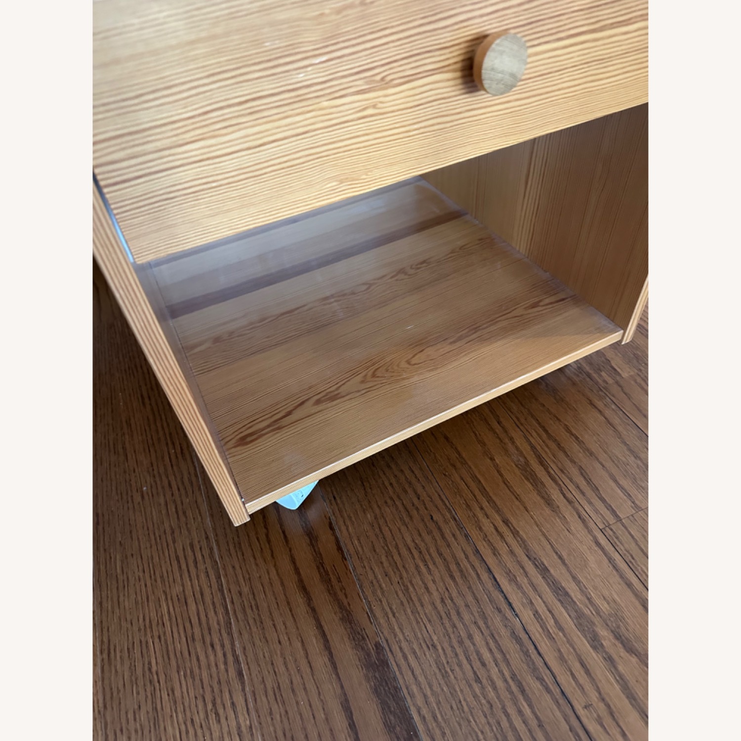 Vintage Mid Century Wheeled Side Table Nightstand - image-7