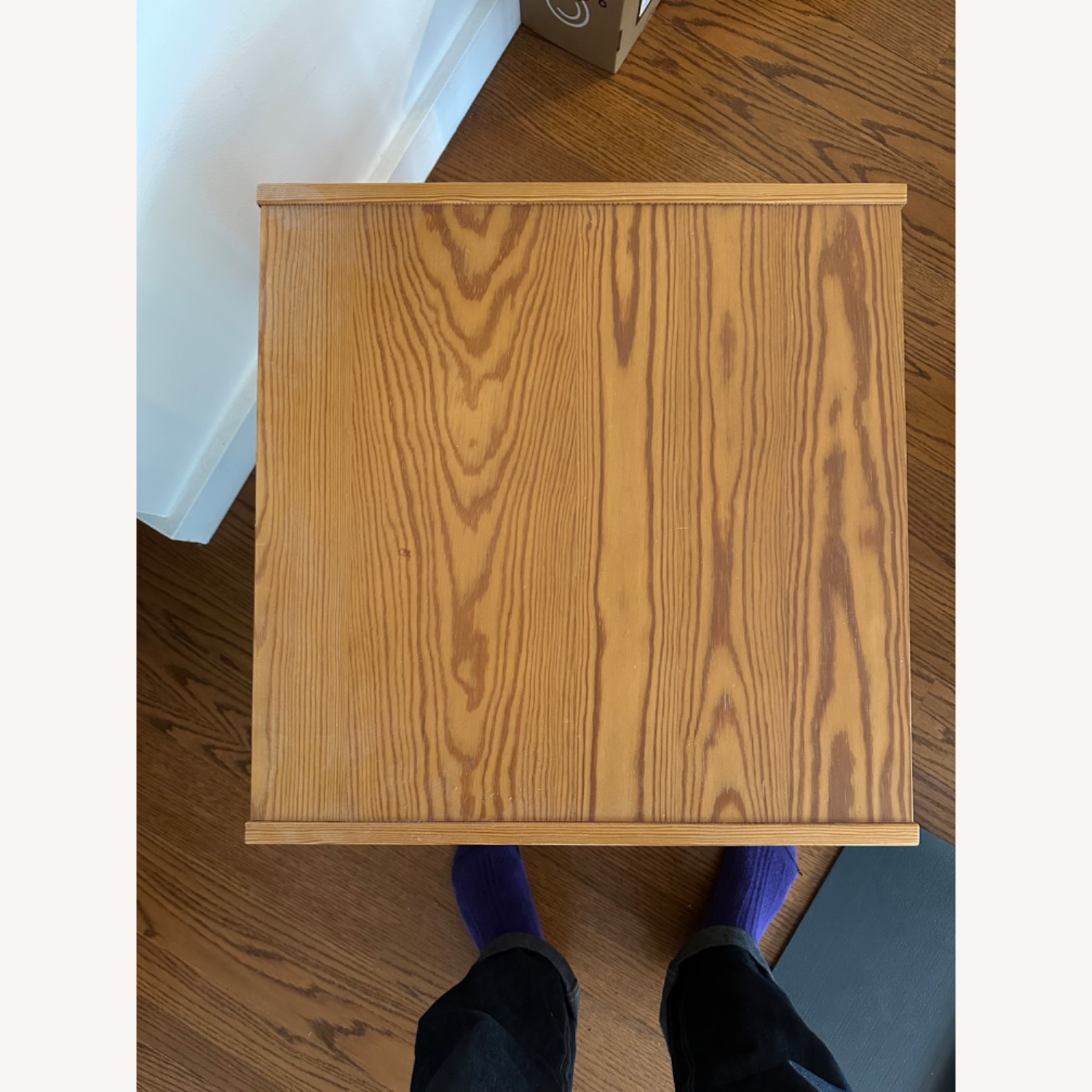 Vintage Mid Century Wheeled Side Table Nightstand - image-3