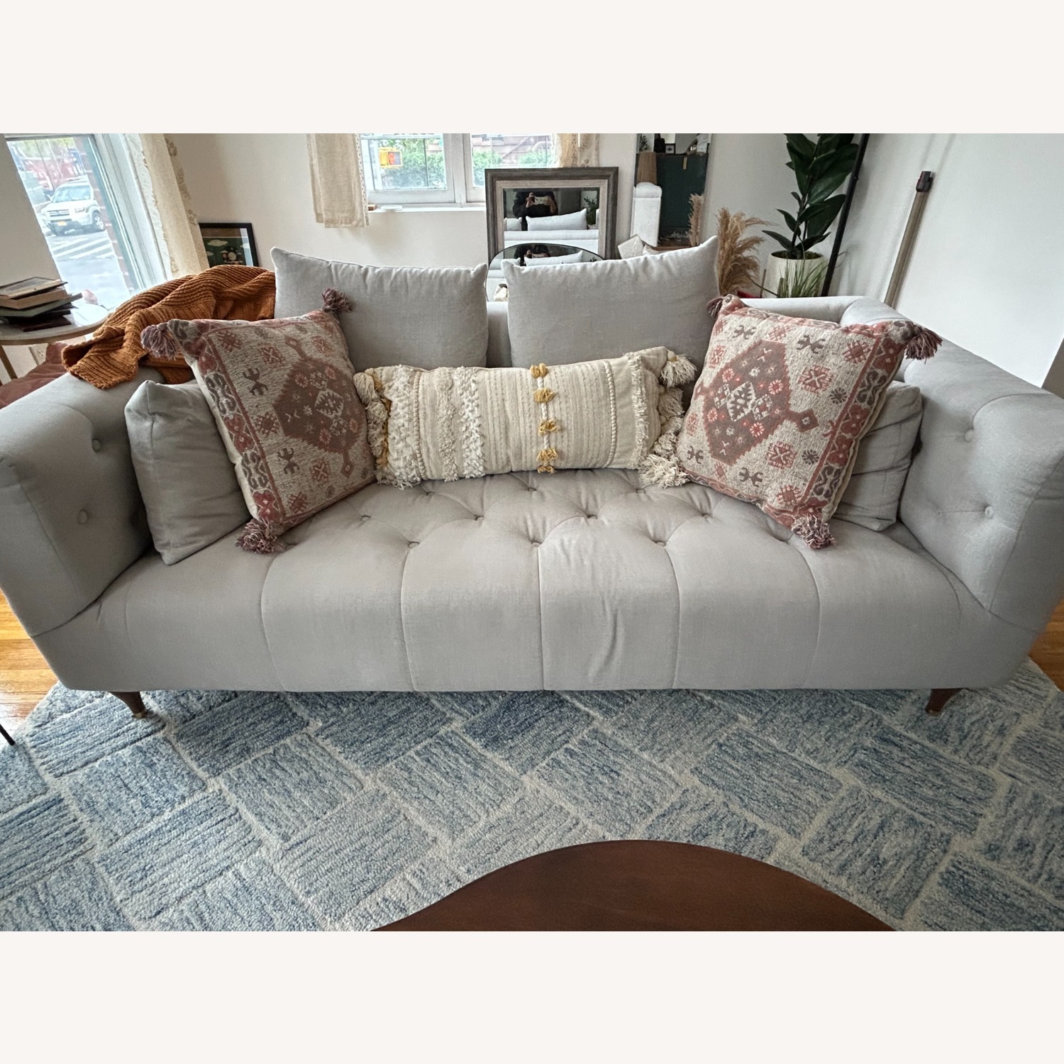 Interior Define Gray Ms. Chesterfield Sofa - image-1