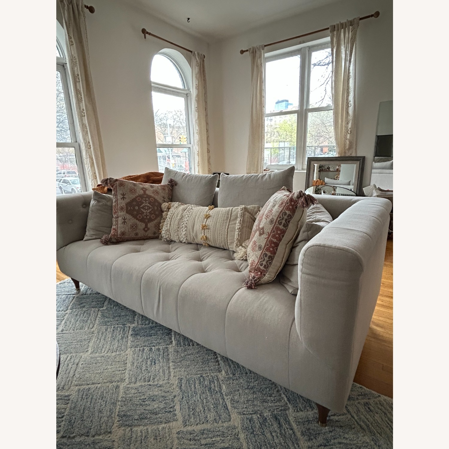 Interior Define Gray Ms. Chesterfield Sofa - image-3