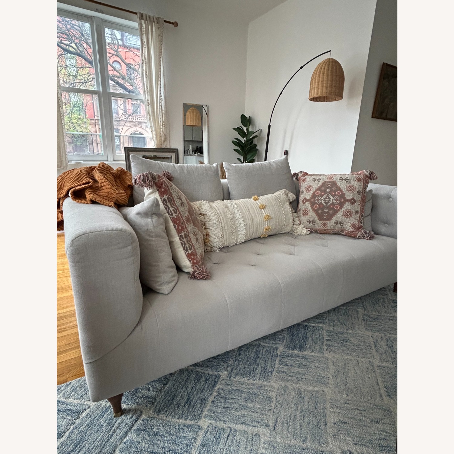 Interior Define Gray Ms. Chesterfield Sofa - image-4