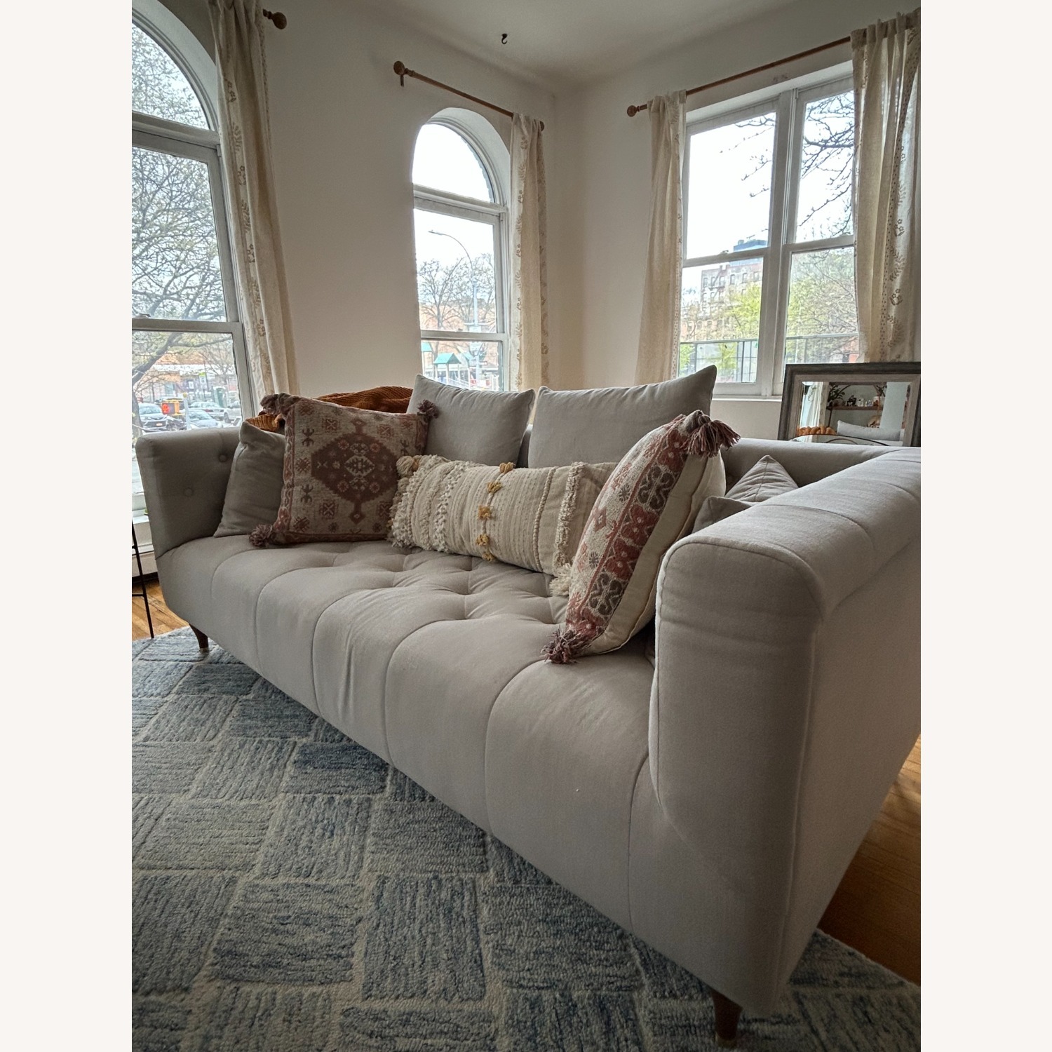 Interior Define Gray Ms. Chesterfield Sofa - image-2