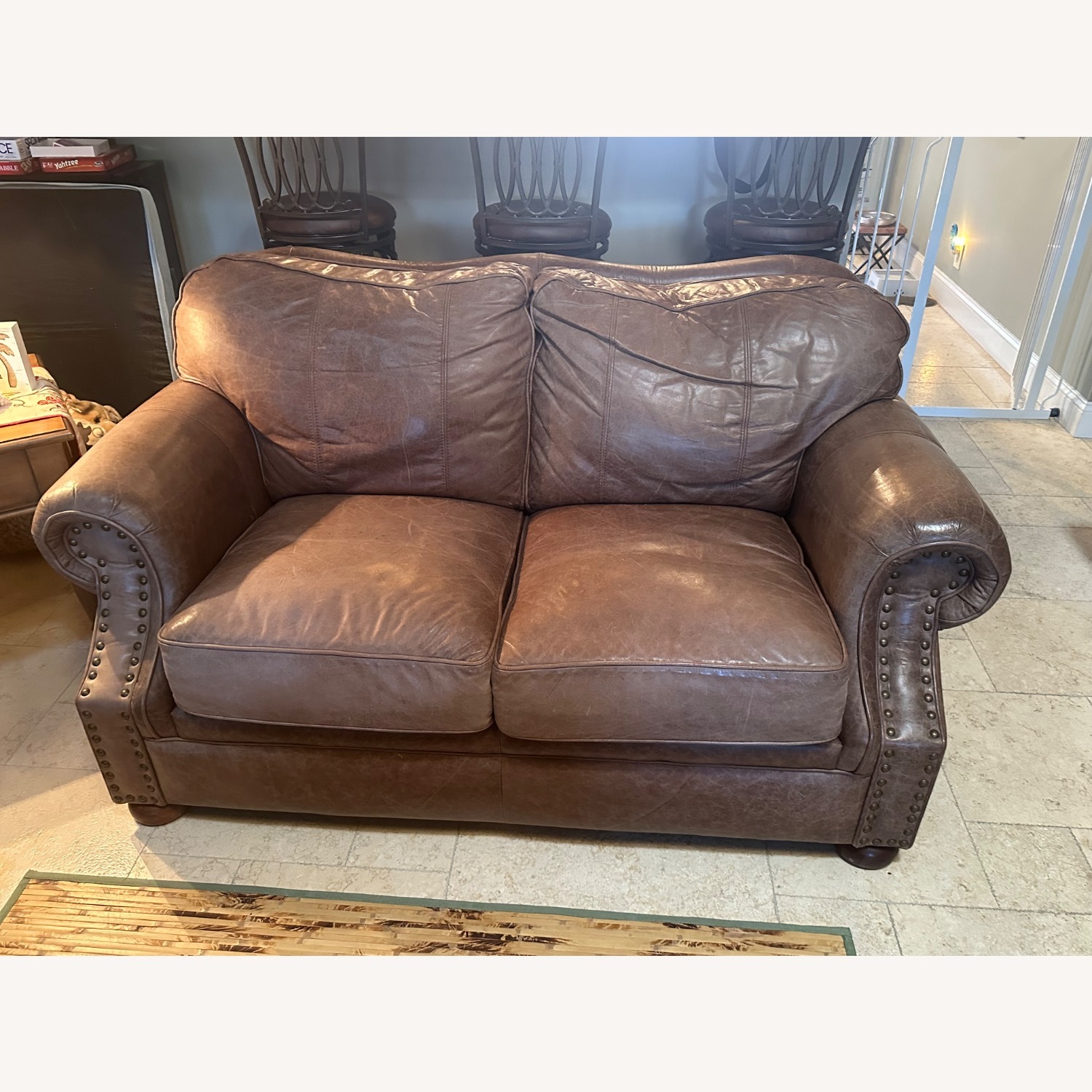 Ethan Allen Distressed Look Loveseat - image-2