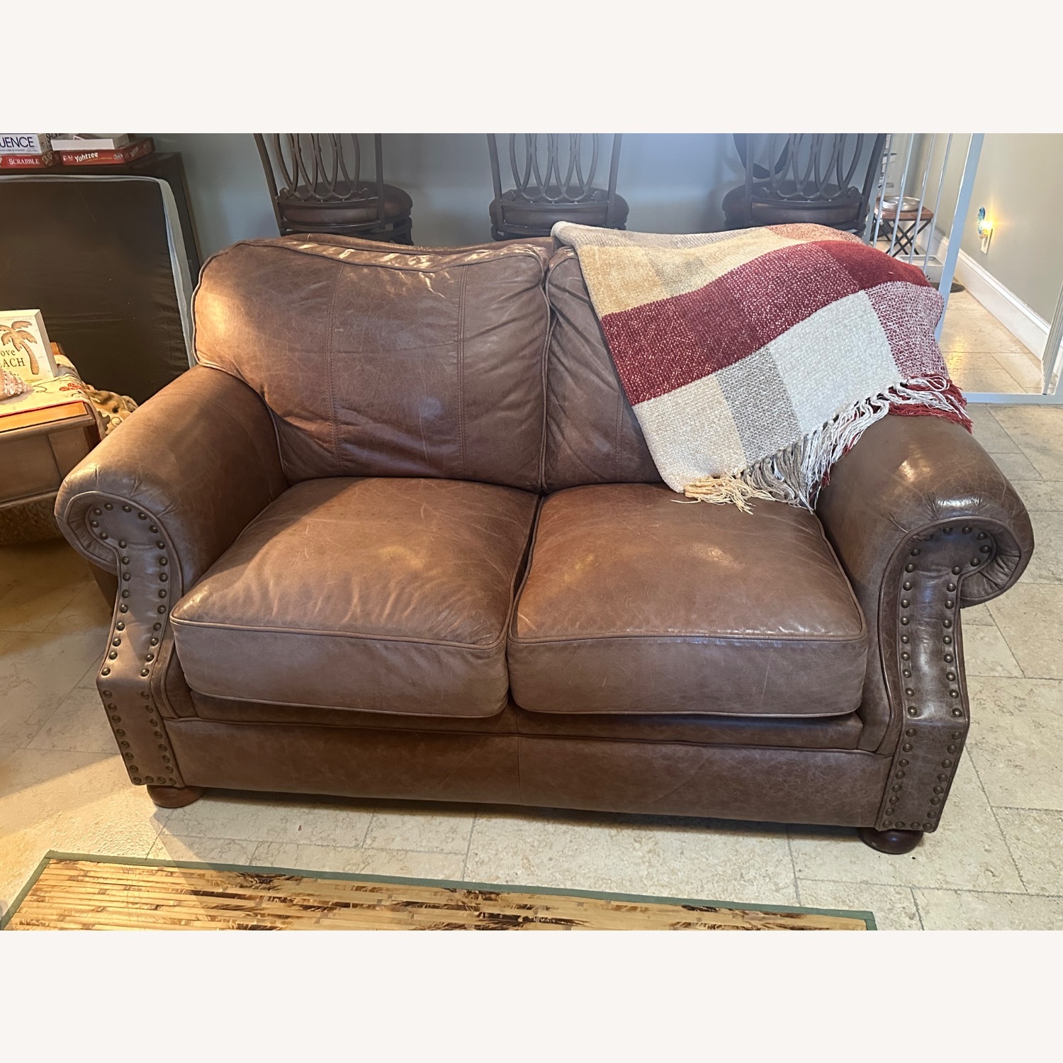 Ethan Allen Distressed Look Loveseat - image-4
