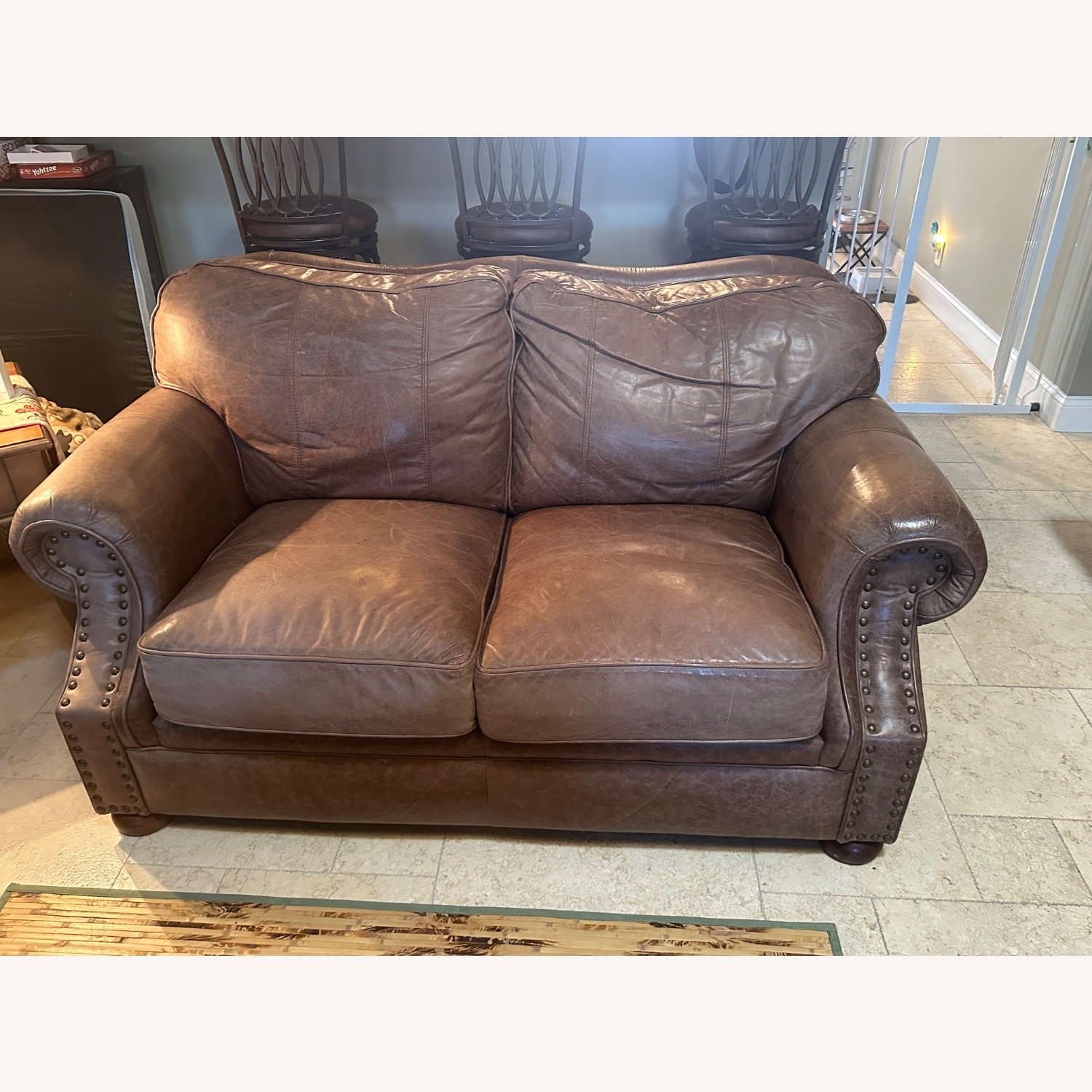 Ethan Allen Distressed Look Loveseat - image-3