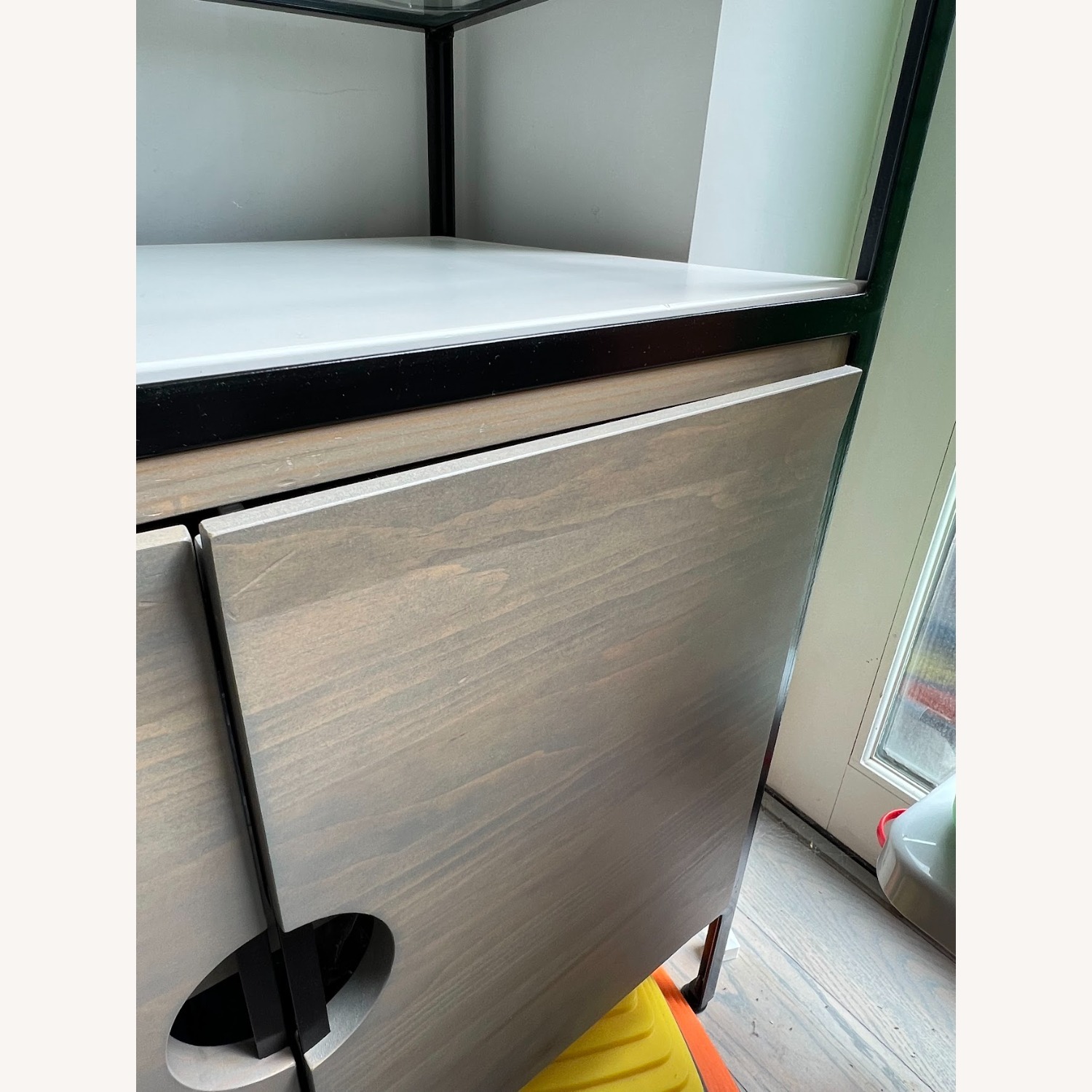 Modern Iron and Wood Media Console/Credenza - image-7