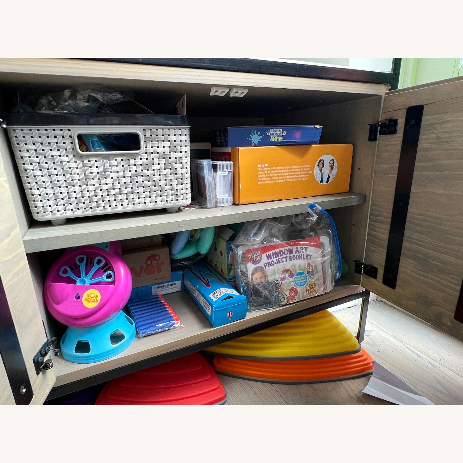 Modern Iron and Wood Media Console/Credenza - image-5