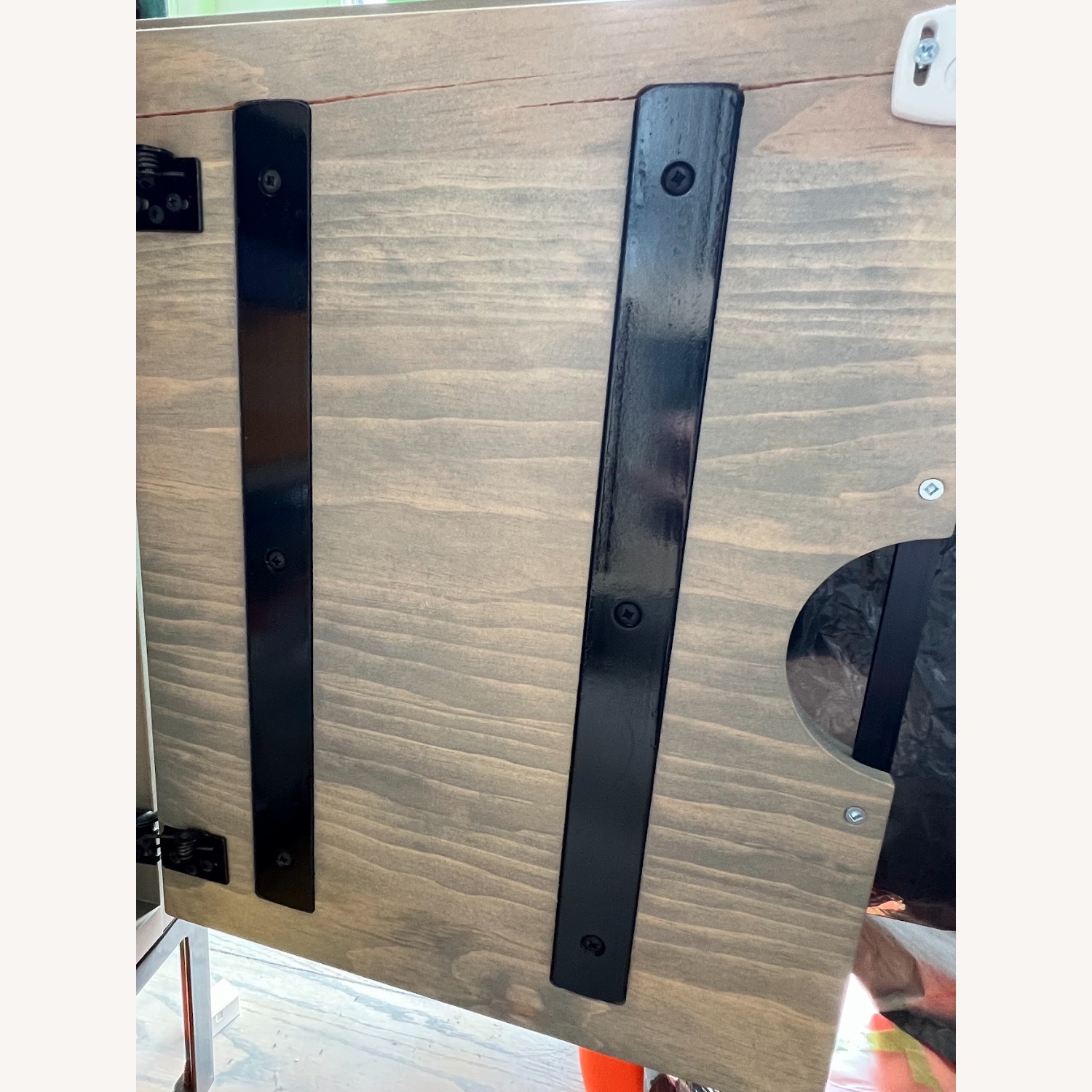 Modern Iron and Wood Media Console/Credenza - image-6