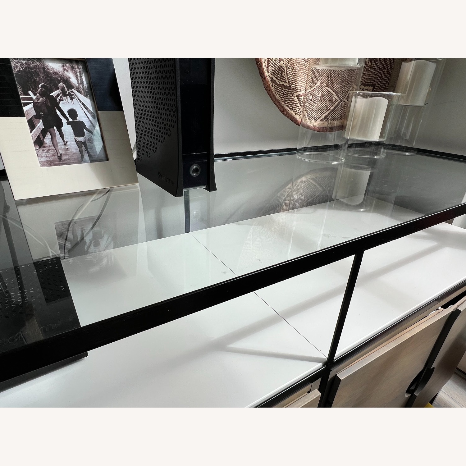 Modern Iron and Wood Media Console/Credenza - image-2