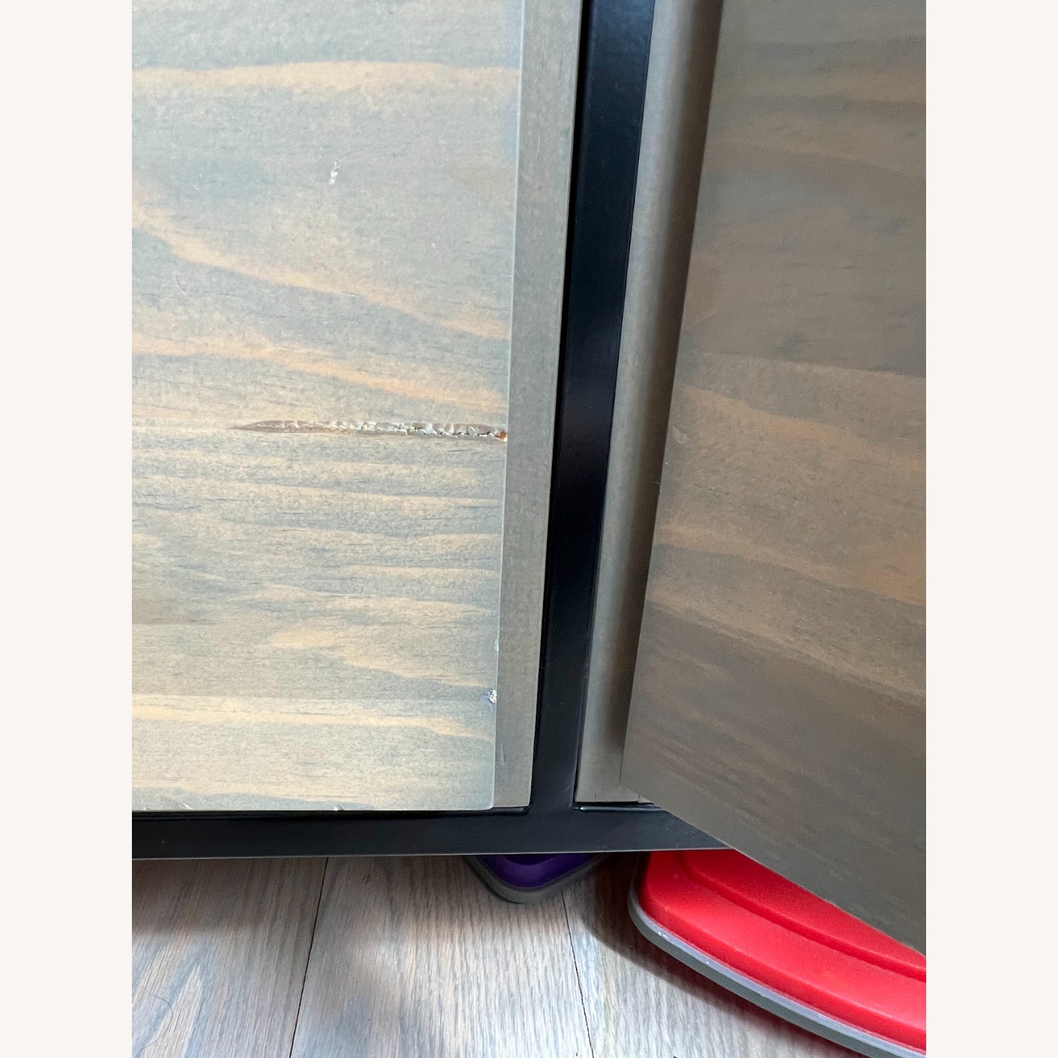 Modern Iron and Wood Media Console/Credenza - image-3