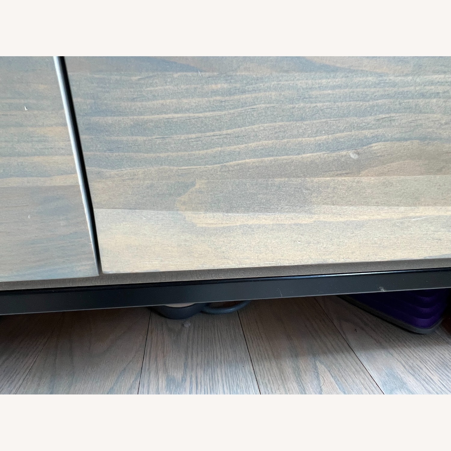 Modern Iron and Wood Media Console/Credenza - image-9