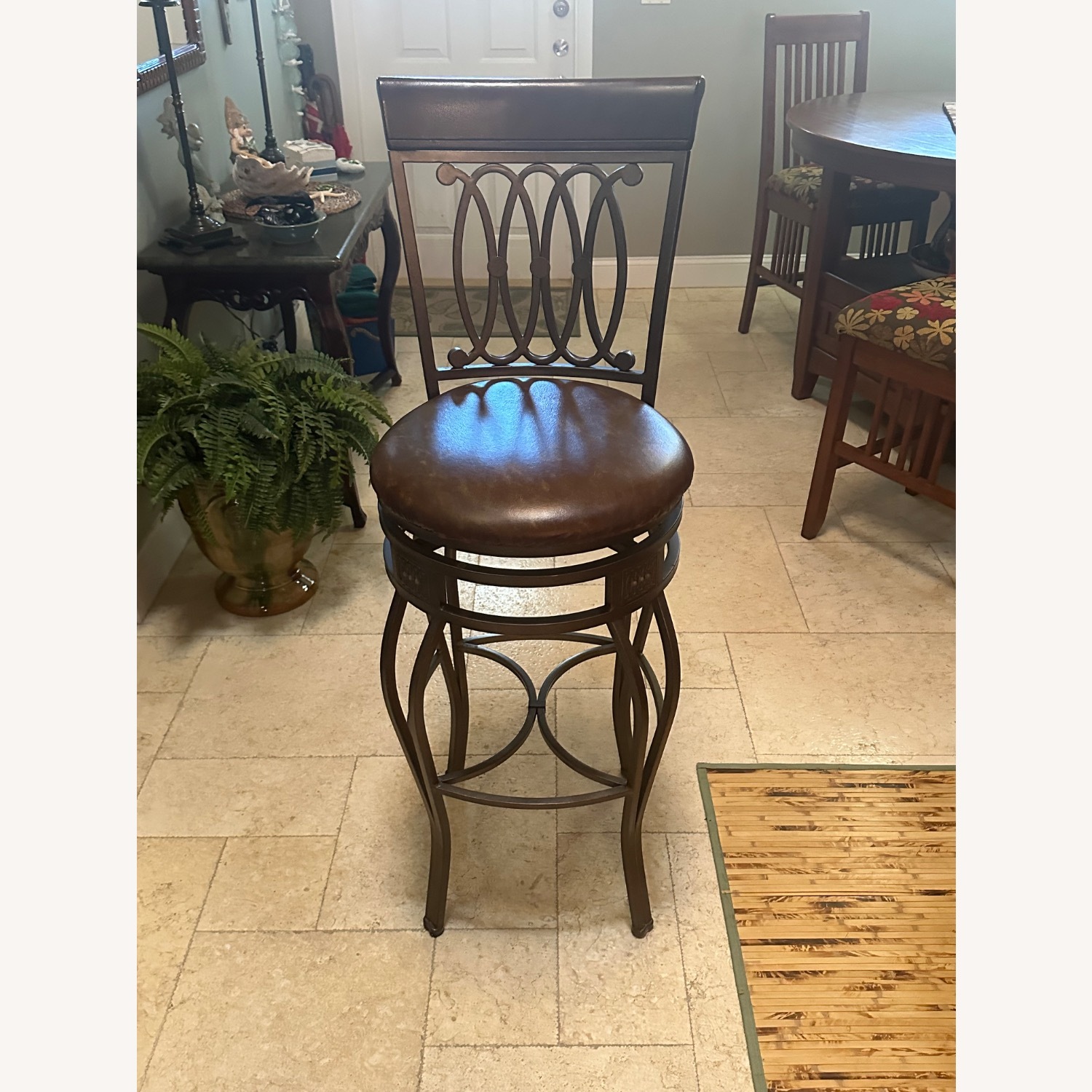 Set of 3 Iron Barstools - image-1