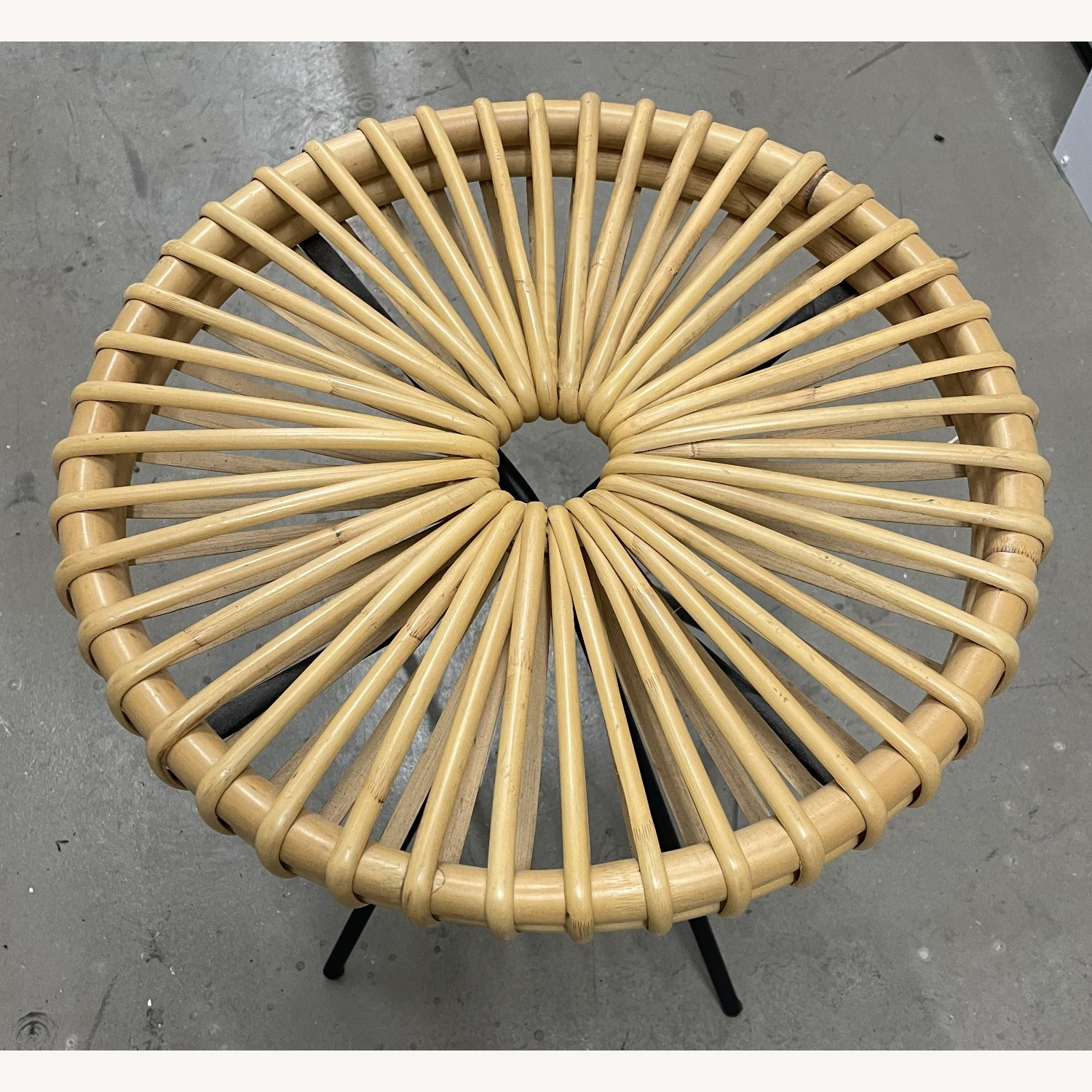 Vintage Rattan Side Table - image-1