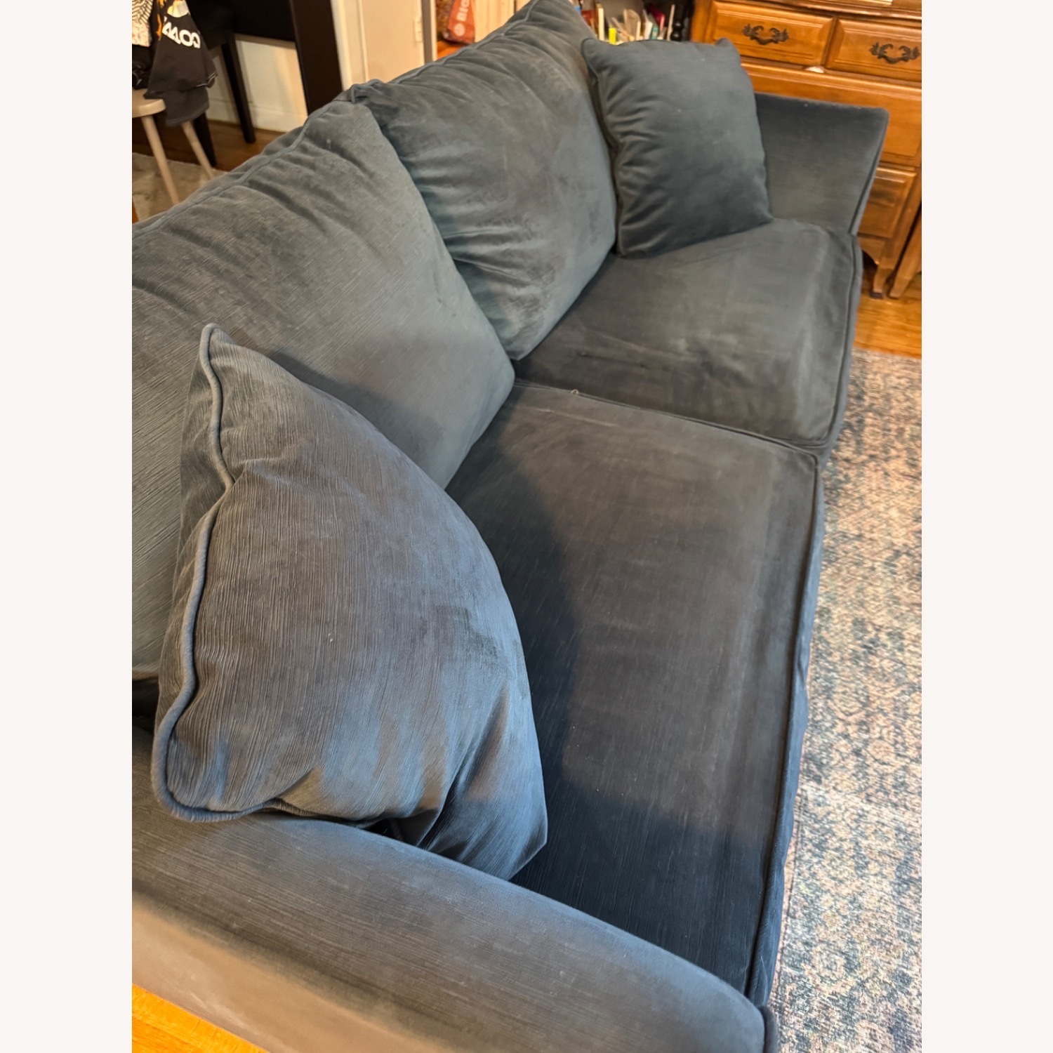 All Modern Blue Sleeper Sofa - image-1