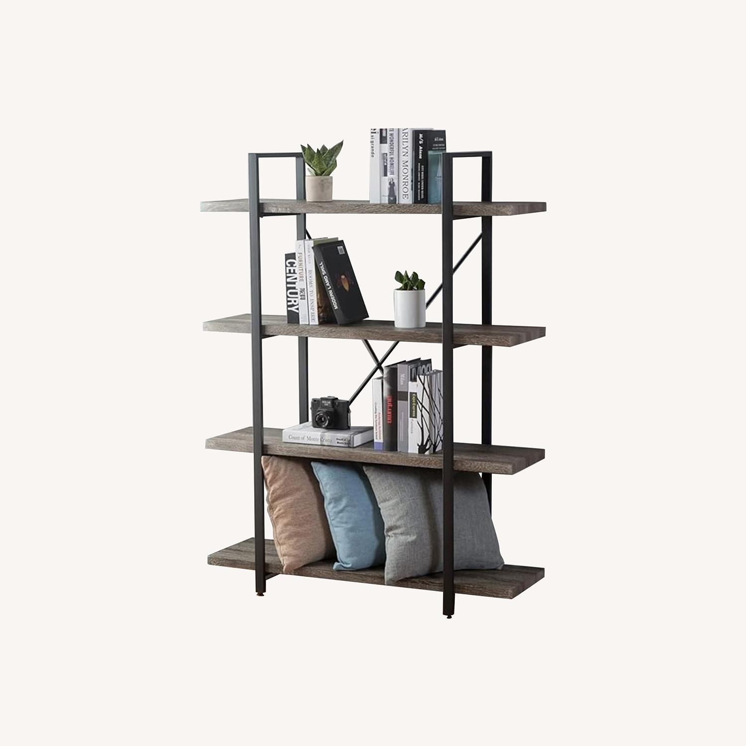 HSH 4-Shelf Vintage Industrial Bookshelf - image-0