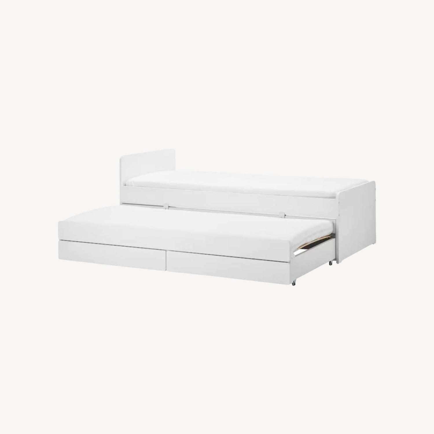 IKEA SLÄKT Twin Bed Frames + Trundle + Storage 2 - image-0