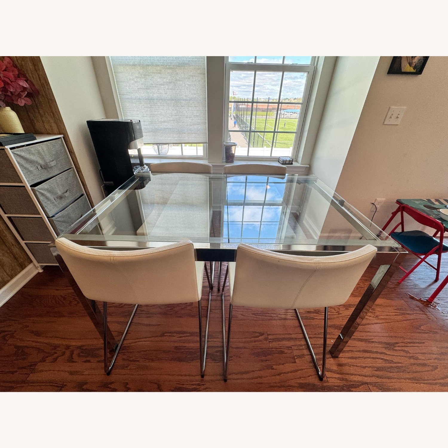 Glass Dining Set Expandable - image-1