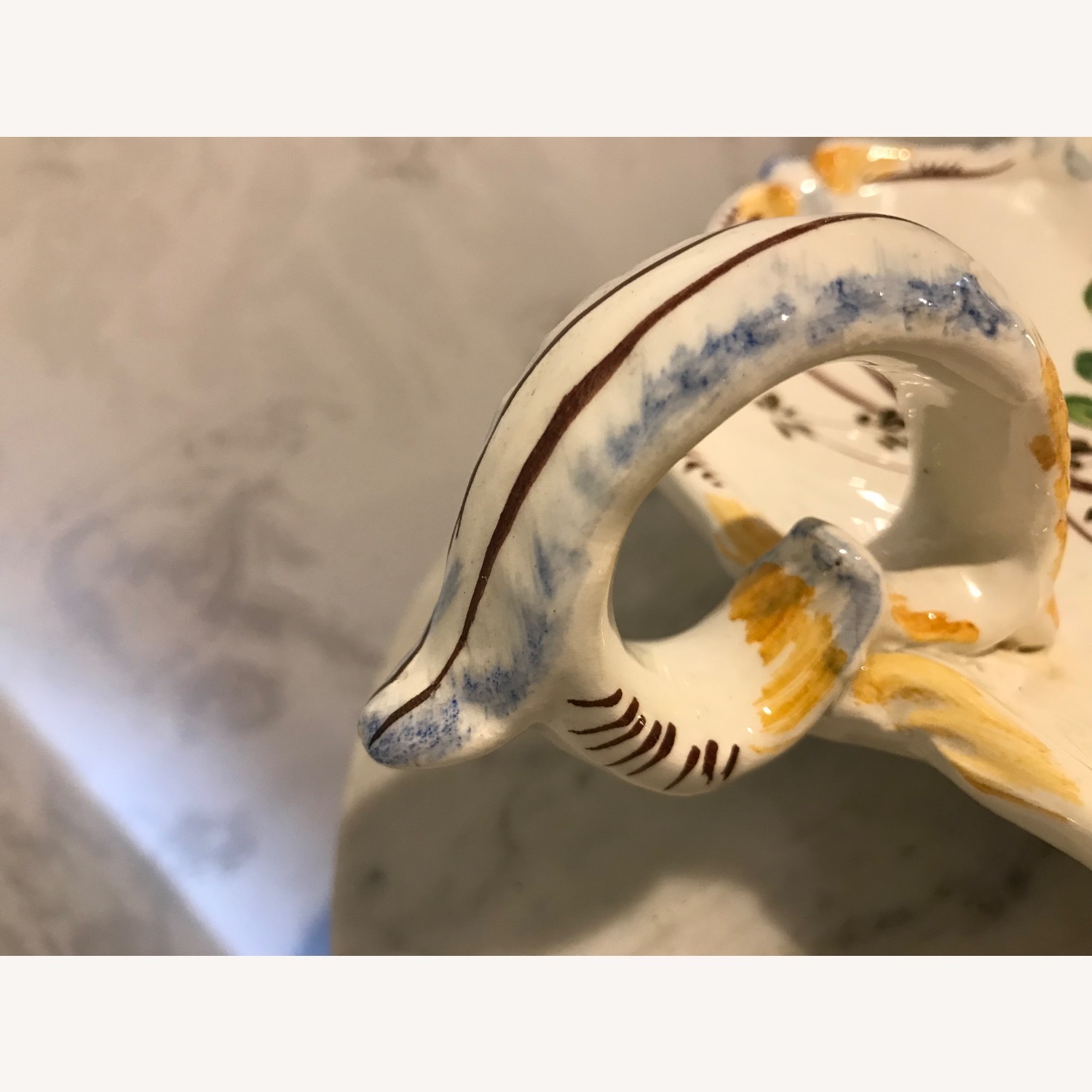 Vintage Italian Hand Painted Ceramic Candy Bowl  - image-11